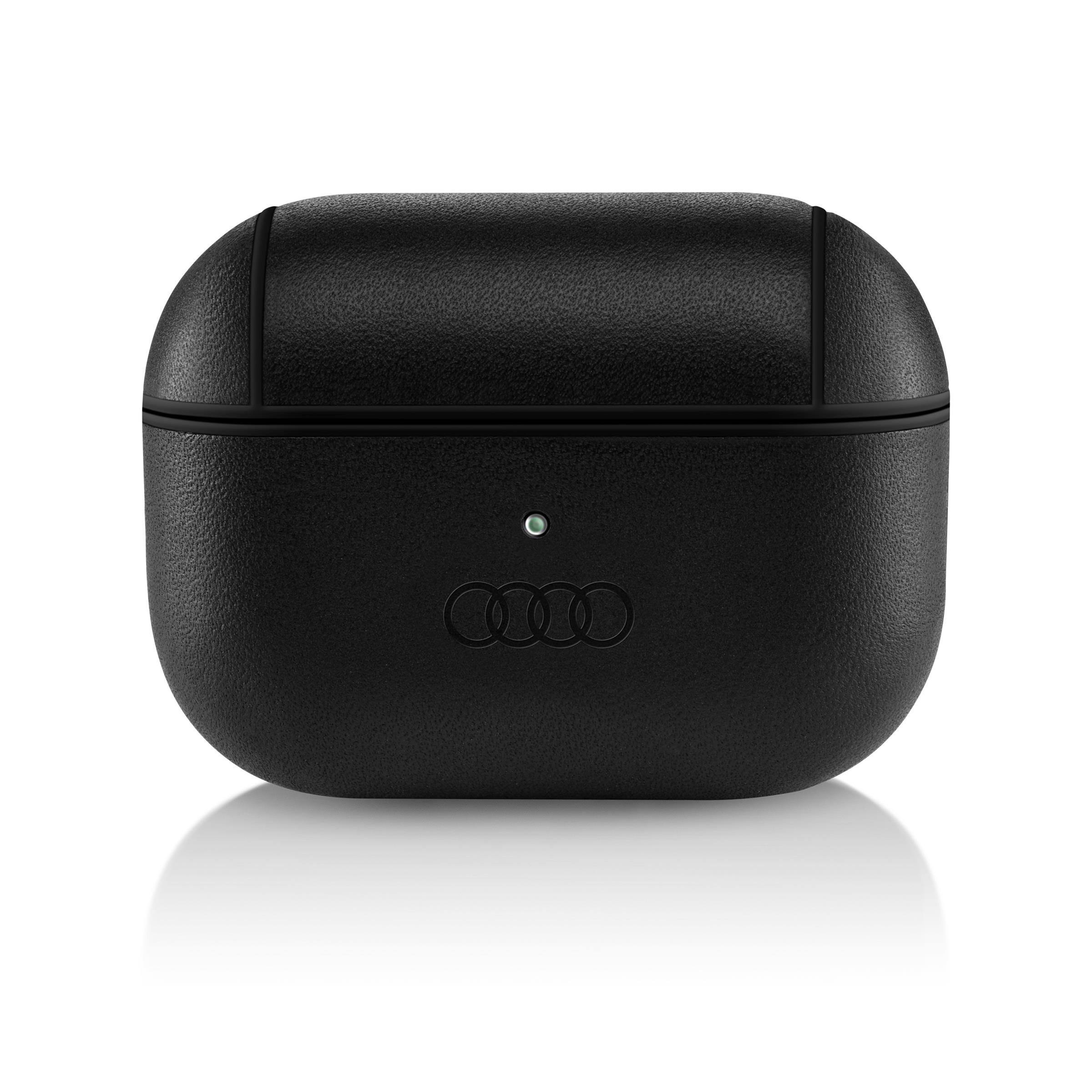 Original Audi Airpods Pro Hülle Leder schwarz Kopfhörer Etui 