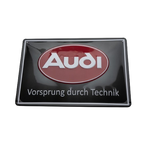 Original Audi Heritage Blechschild "Vorsprung durch Technik" Schild