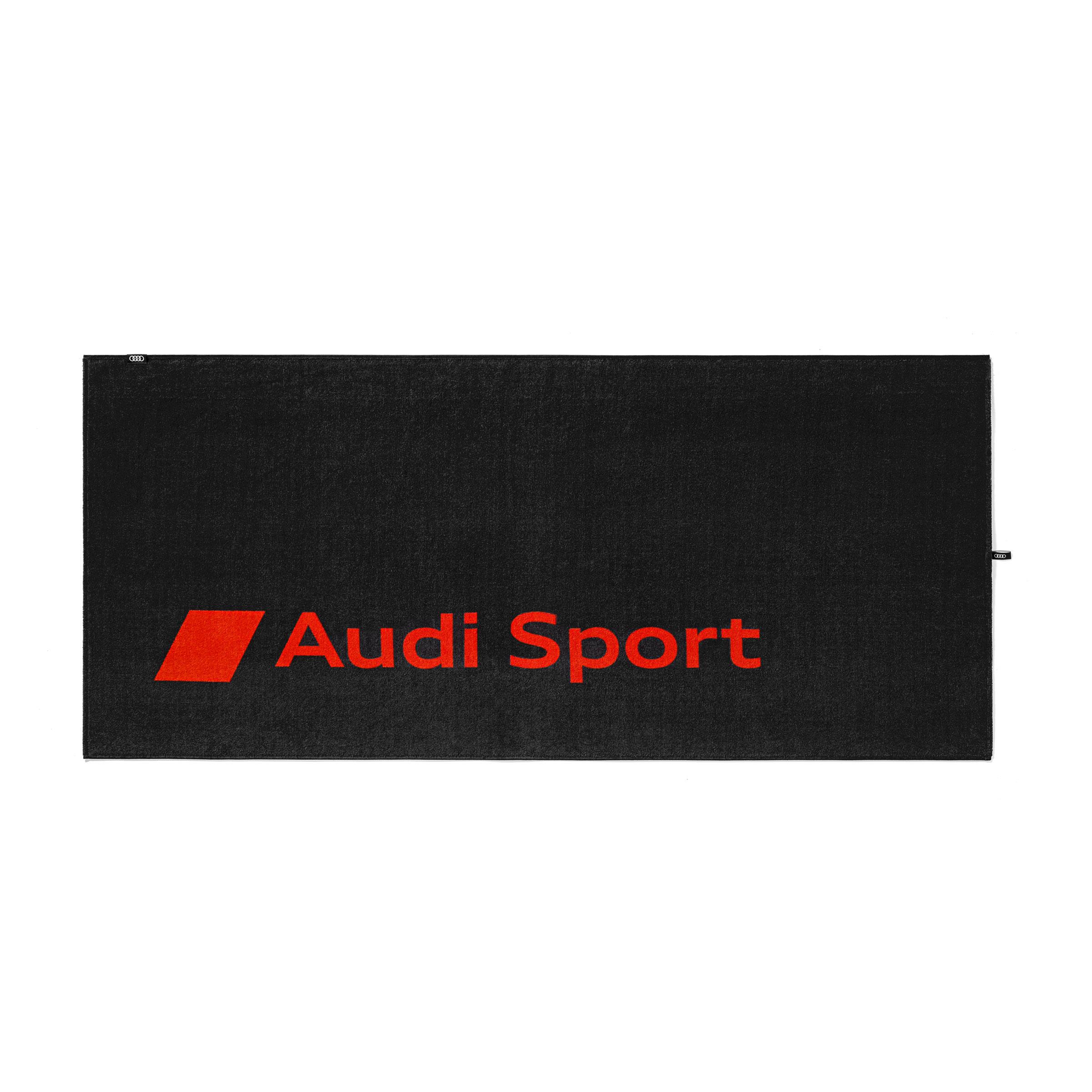 Original Audi Sport Strandlaken, dunkelgrau/rot, 80x180cm Handtuch Badetuch