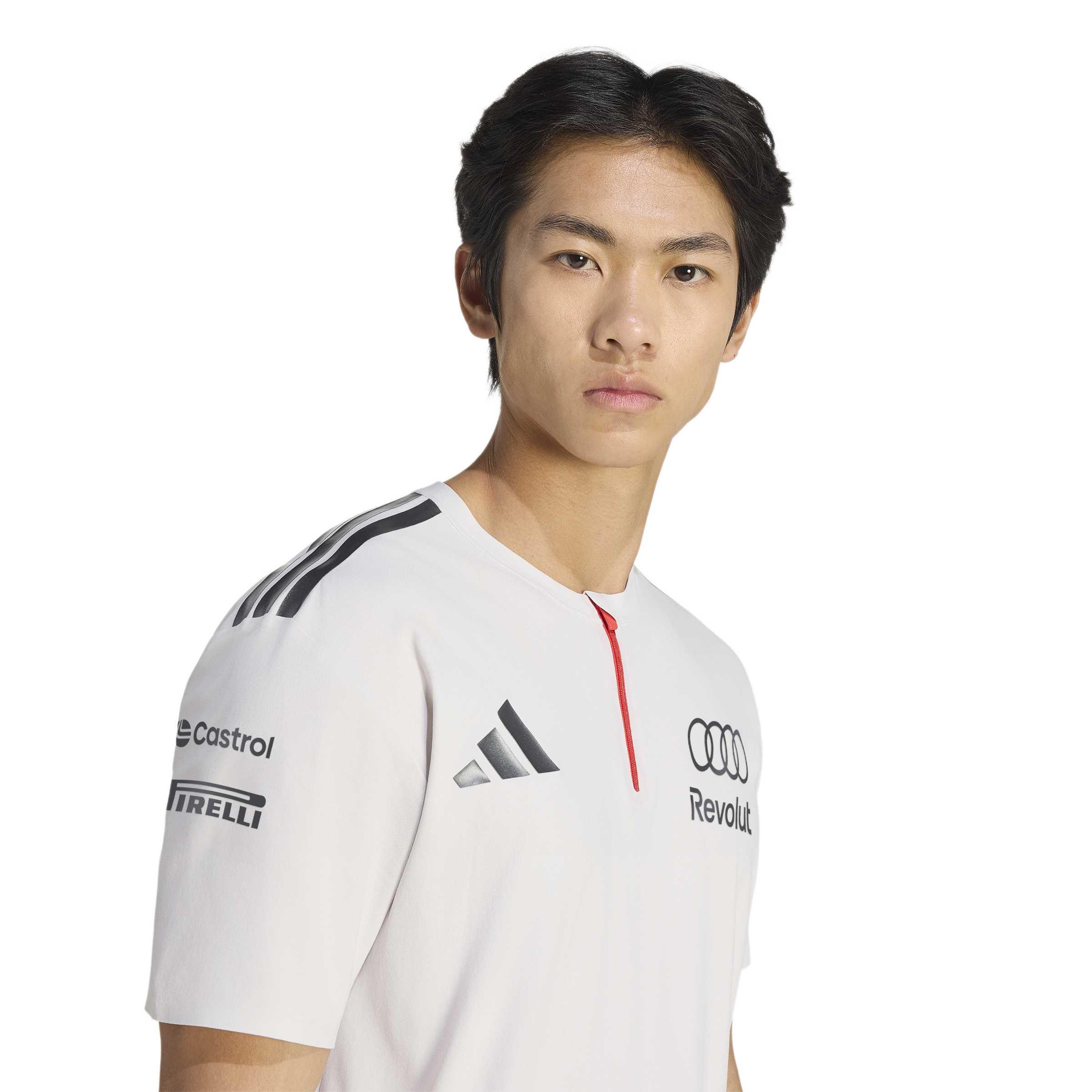 Original Audi Formel 1 Fan Polo kurzarm Herren, weiß - 313260250-Konfig