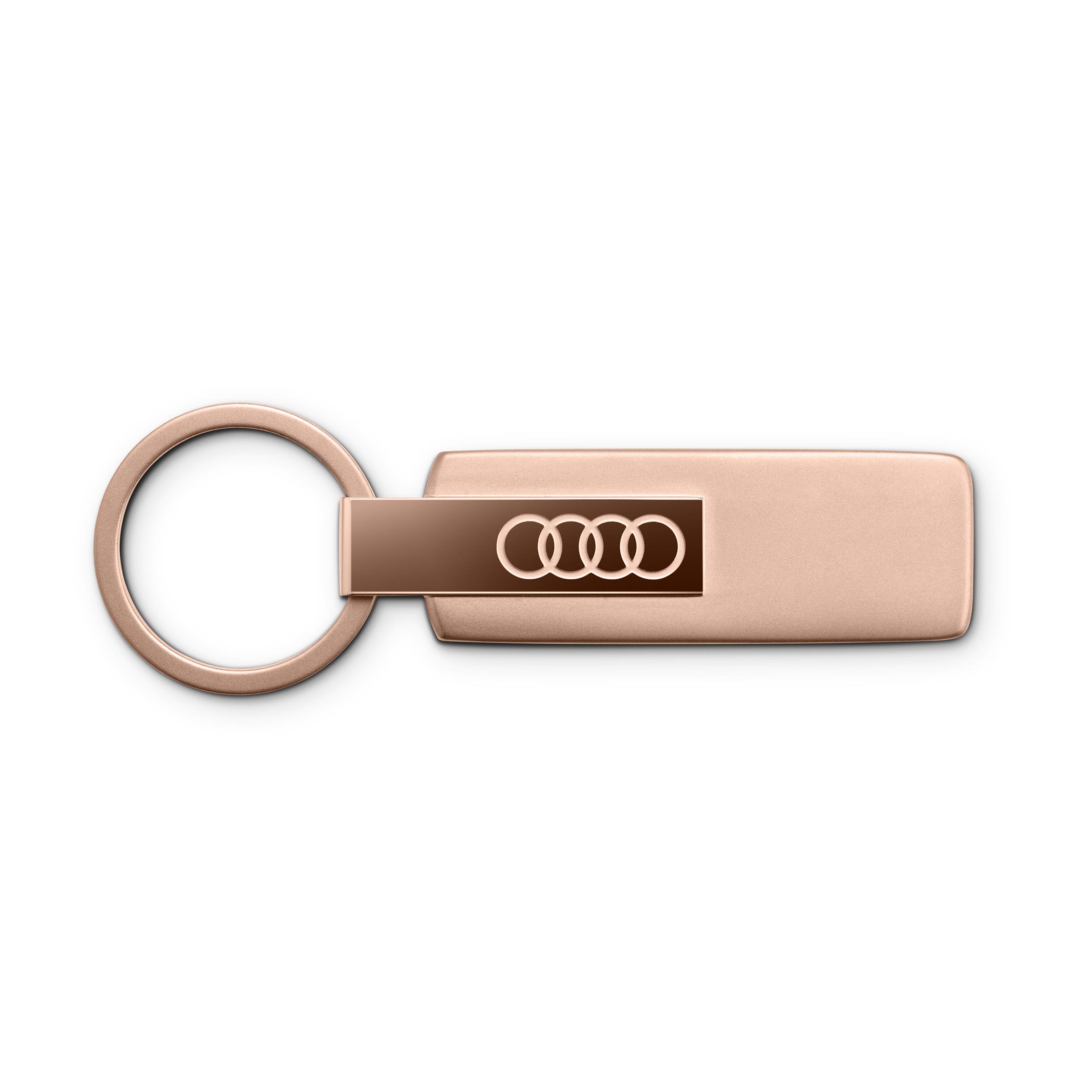 Original Audi Edelstahl Schlüsselanhänger Rosé - 3182501830