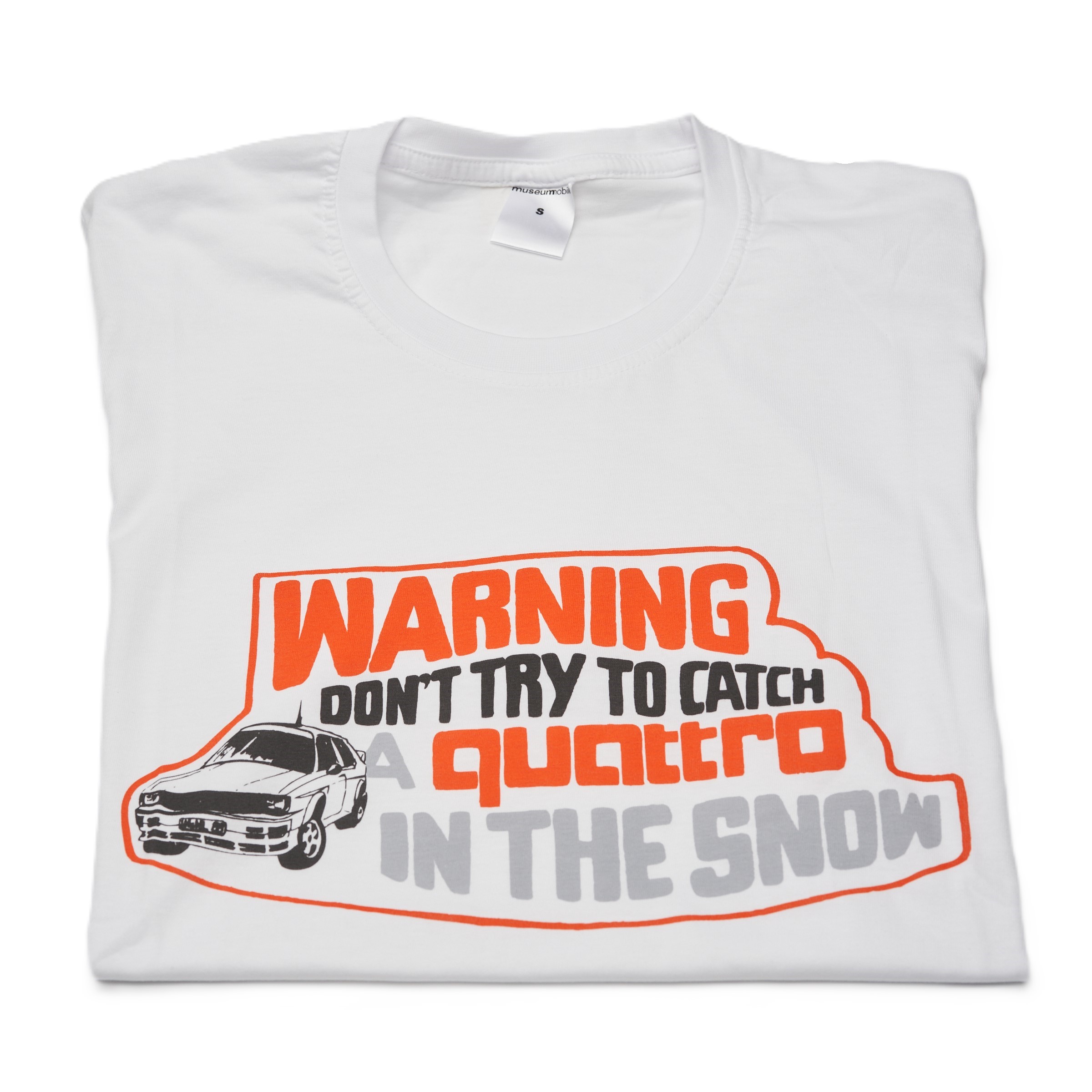 Original Audi T-Shirt Warning. Don't try to, unisex, weiß