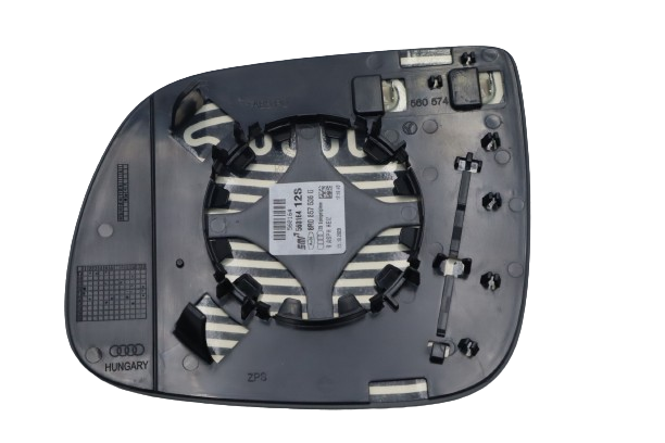 Original AUDI Q5 Q7 Spiegelglas rechts asphärisch-weitwinkel mit Trägerplatte Außenspiegel