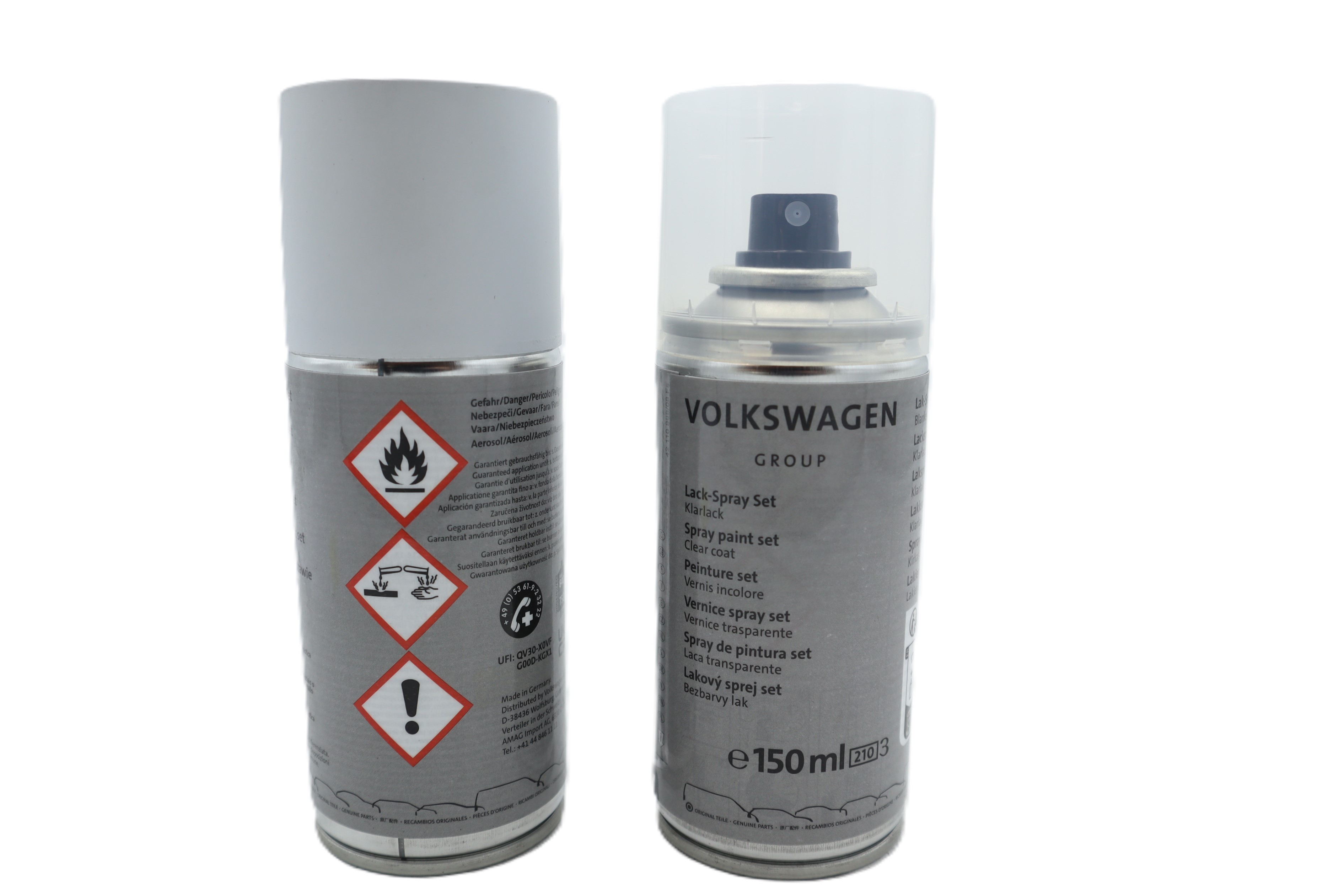Original Audi VW Seat Skoda Lackspray Set LS9R gletscherweiss-metallic