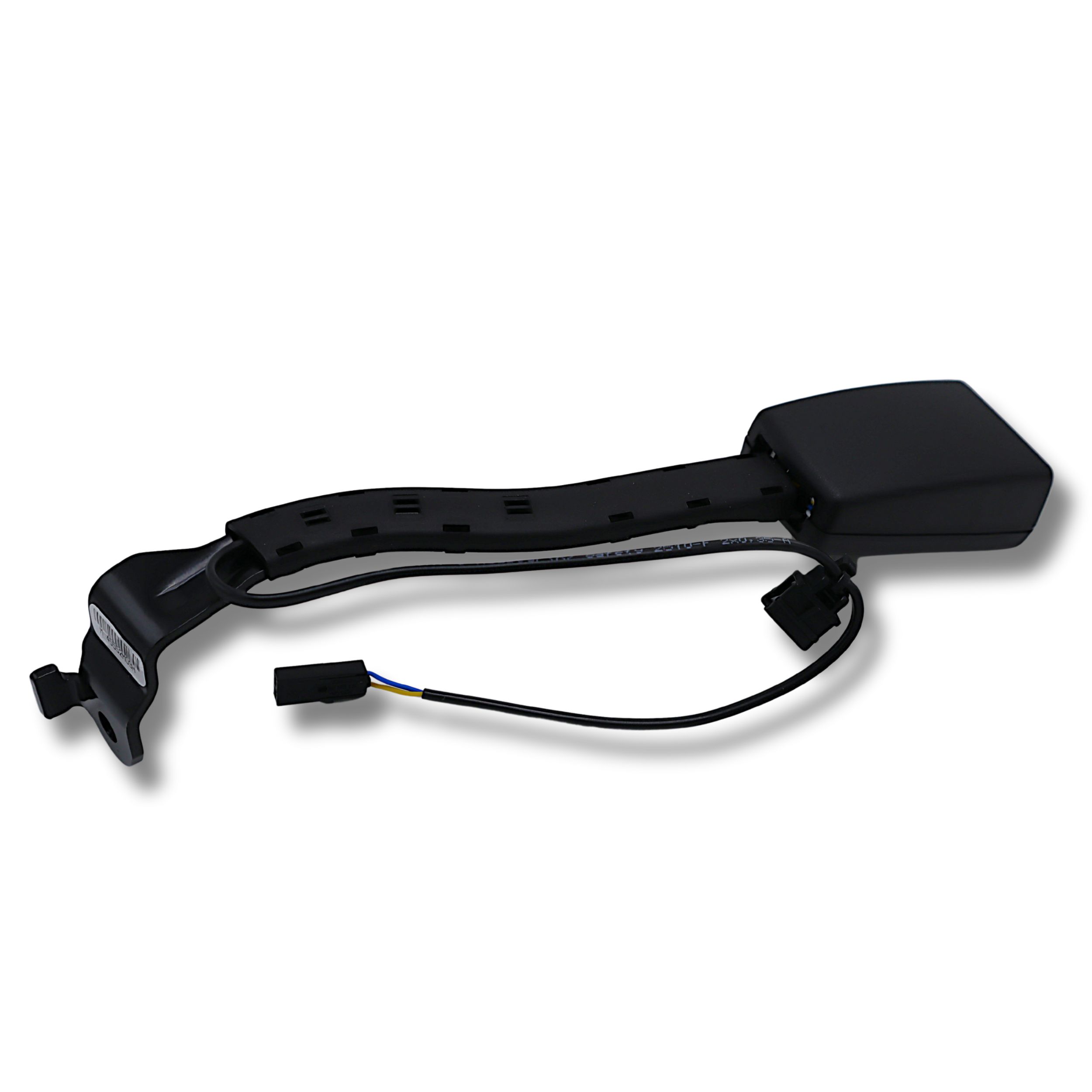 Original VW Golf Jetta Golf Plus Gurtschloss mit Warnkontakt vorne links, satinschwarz/feuerrot