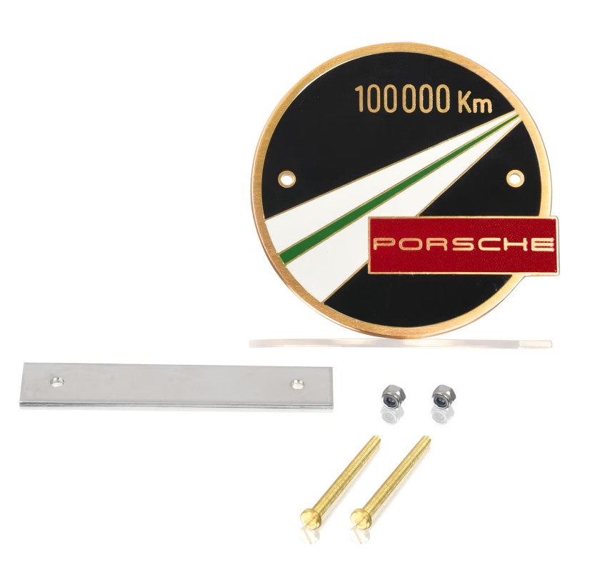 Original Porsche Classic Plakette "100.000 km" - PCG100000
