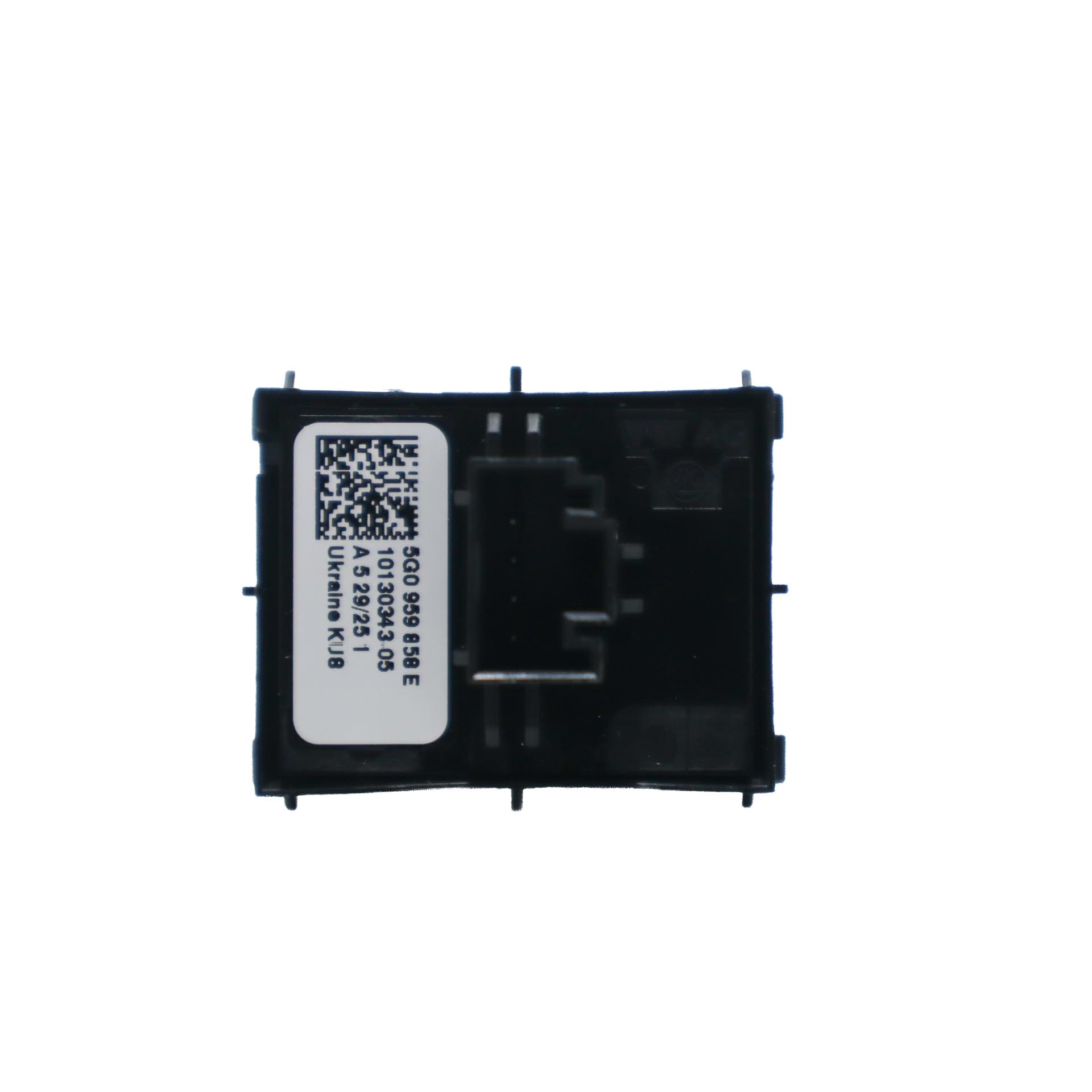 Original VW Schalter für elektrischen Fensterheber Fahrerseite schwarz/alu 2 fach – 5G0959858EWZU