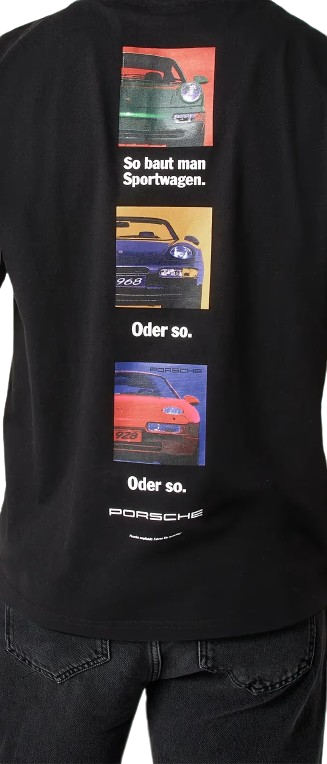Original Porsche Retro Tshirt - Unisex, schwarz - WAP812-Konfig