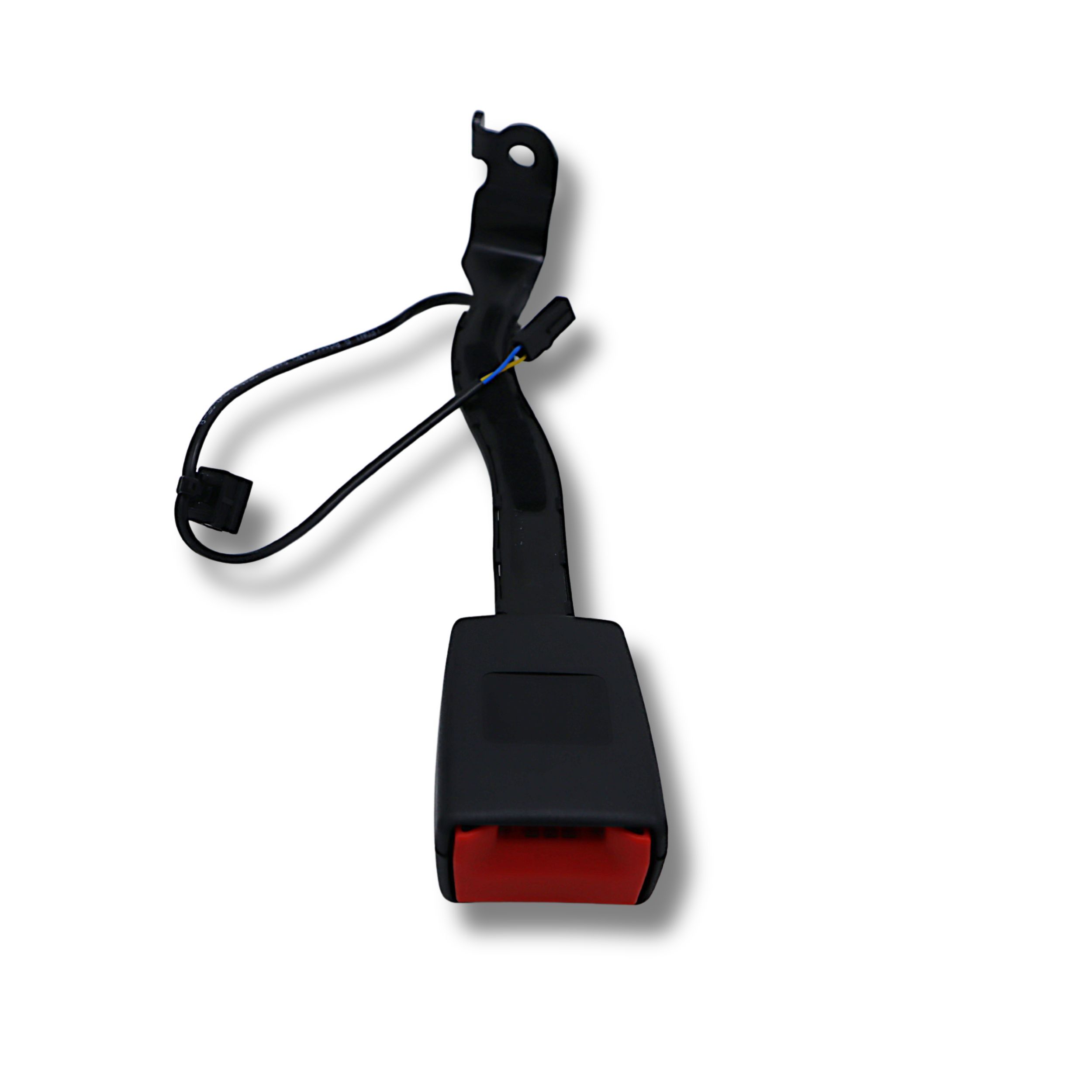 Original VW Golf Jetta Golf Plus Gurtschloss mit Warnkontakt vorne links, satinschwarz/feuerrot