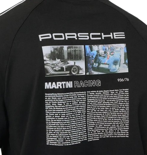 Original Porsche Tshirt Martini Racing - Unisex, schwarz - WAP420-Konfig
