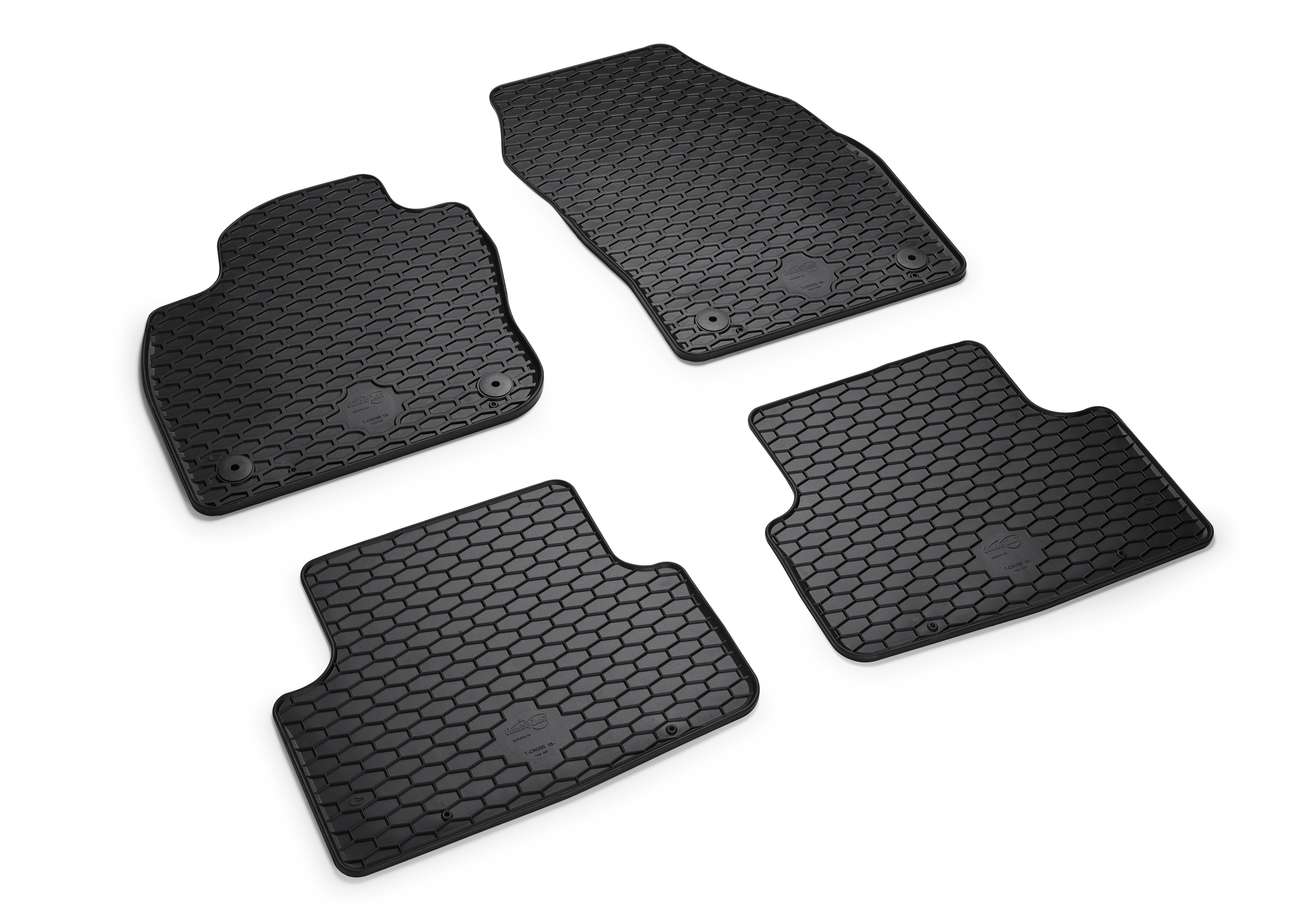 Original VW T-Cross "Plus" Gummifußmatten vorne und hinten