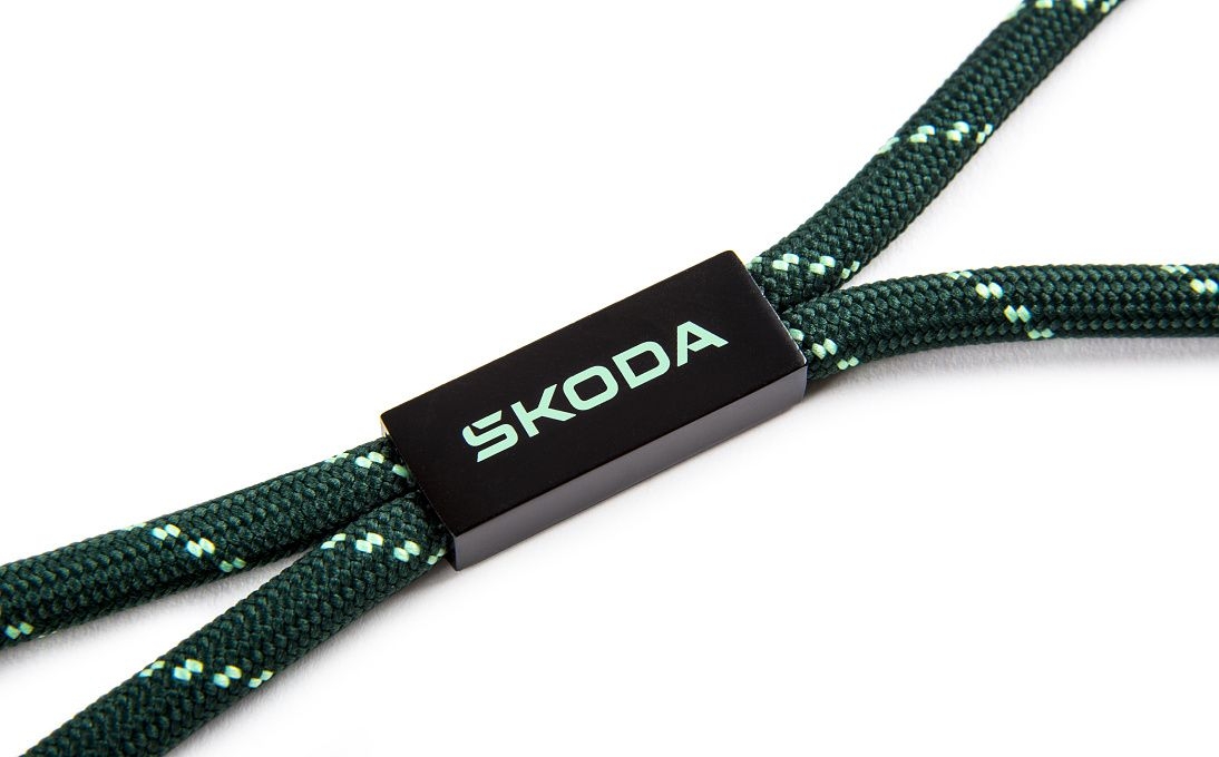 Original Skoda Schlüsselband / Lanyard, emerald-grün