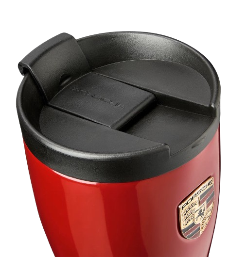 Original Porsche Thermobecher Wappen, kaminrot - WAP0508080T0TB