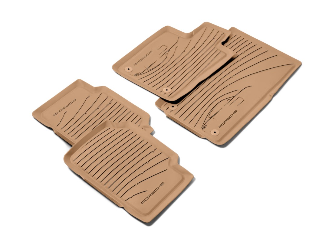 Original Porsche Allwetter-Fußmatten in Luxorbeige - Panamera ( Farbe: Beige ) - 971044800B 4H0