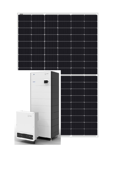 Photovoltaik-Paket 10 kWp Glas-Folie pure + 8,8 kWh Fenecon Batteriespeicher