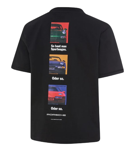 Original Porsche Retro Tshirt - Unisex, schwarz - WAP812-Konfig