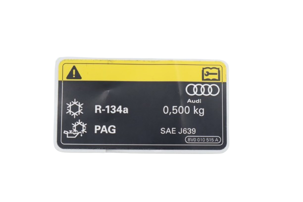 Original Audi Kennschild für Klimaanlage