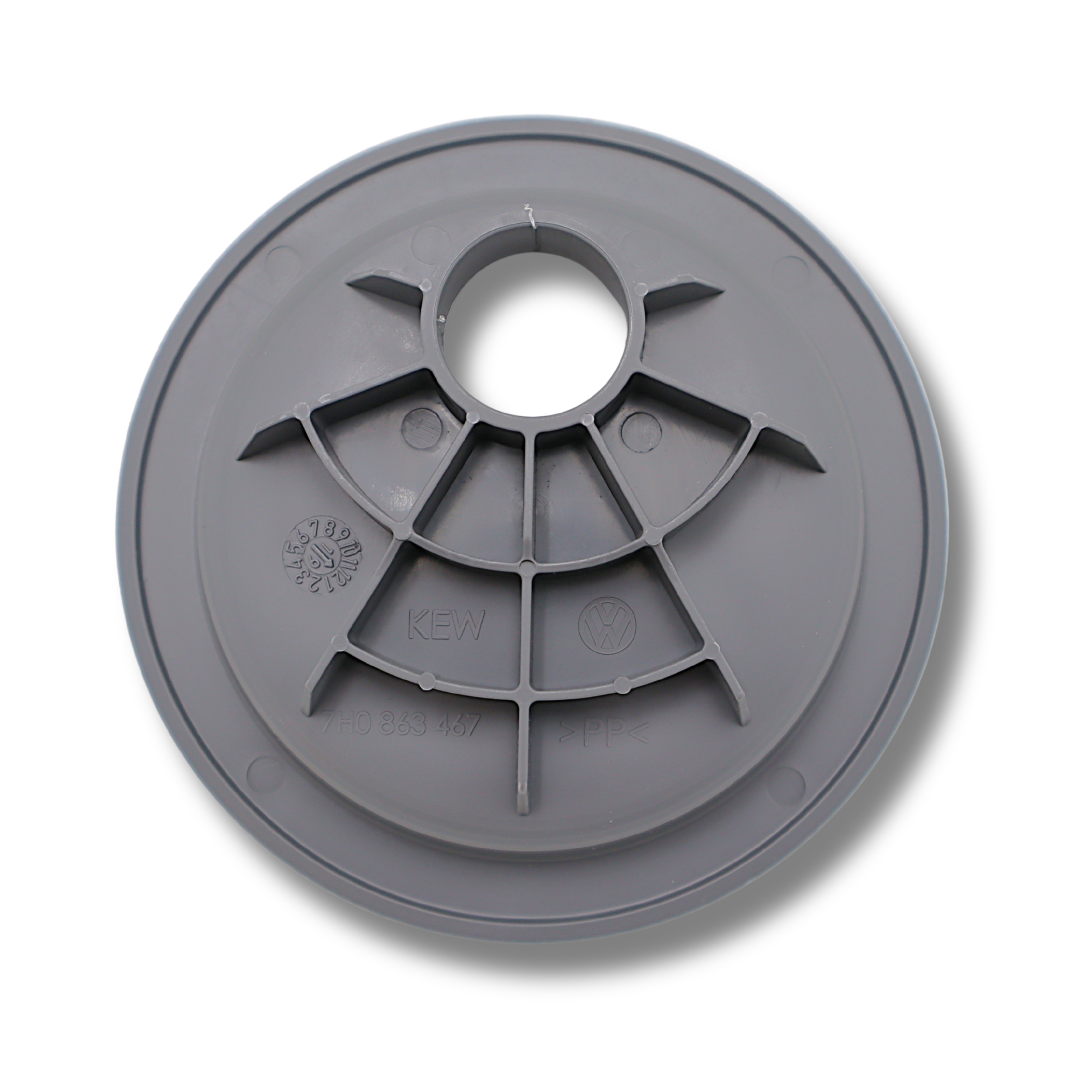 Original VW Campmobil Transporter Aufnahme für Verzurröse, artgrey Bodenblech hinten