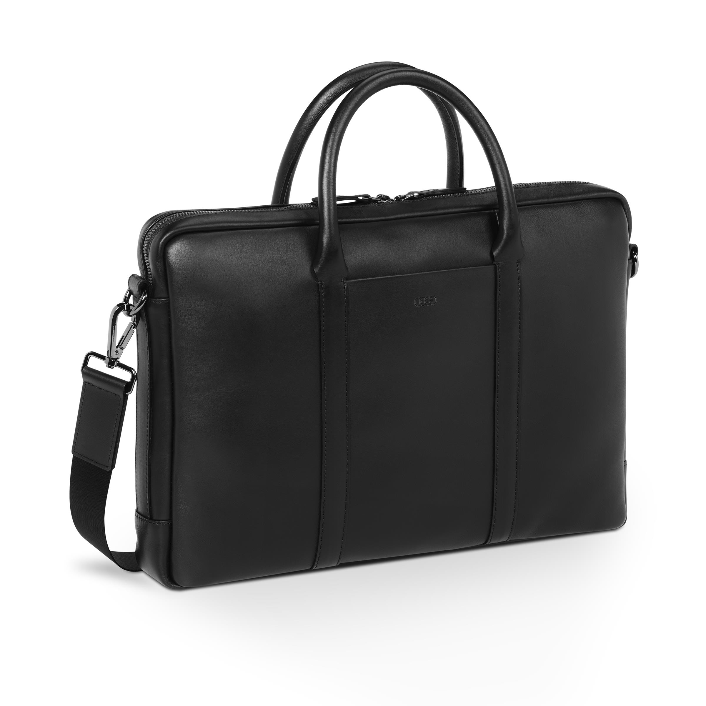 Original Audi Businesstasche Leder, schwarz Laptoptasche Kaskada