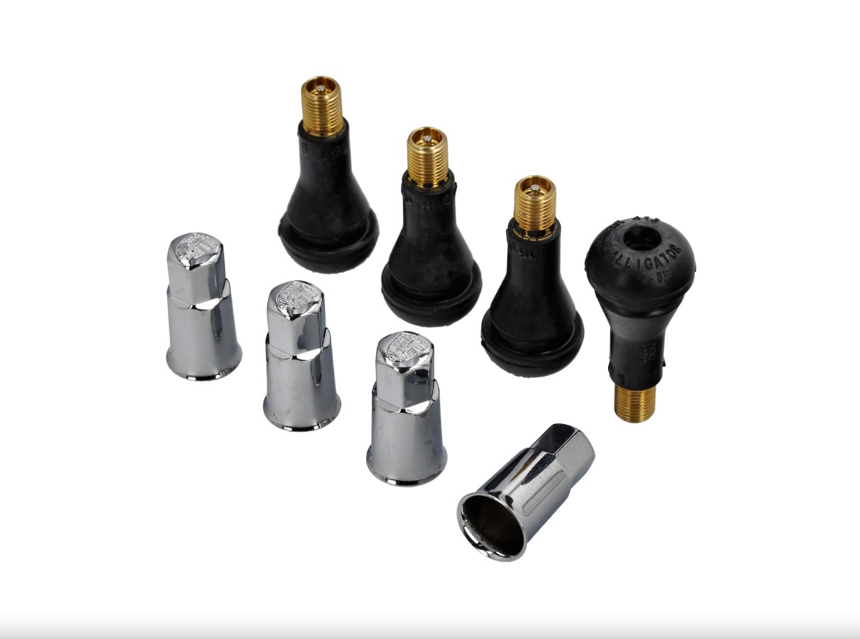 Original Porsche Ventilkappen mit Porsche Wappen Logo Emblem - 00004460100