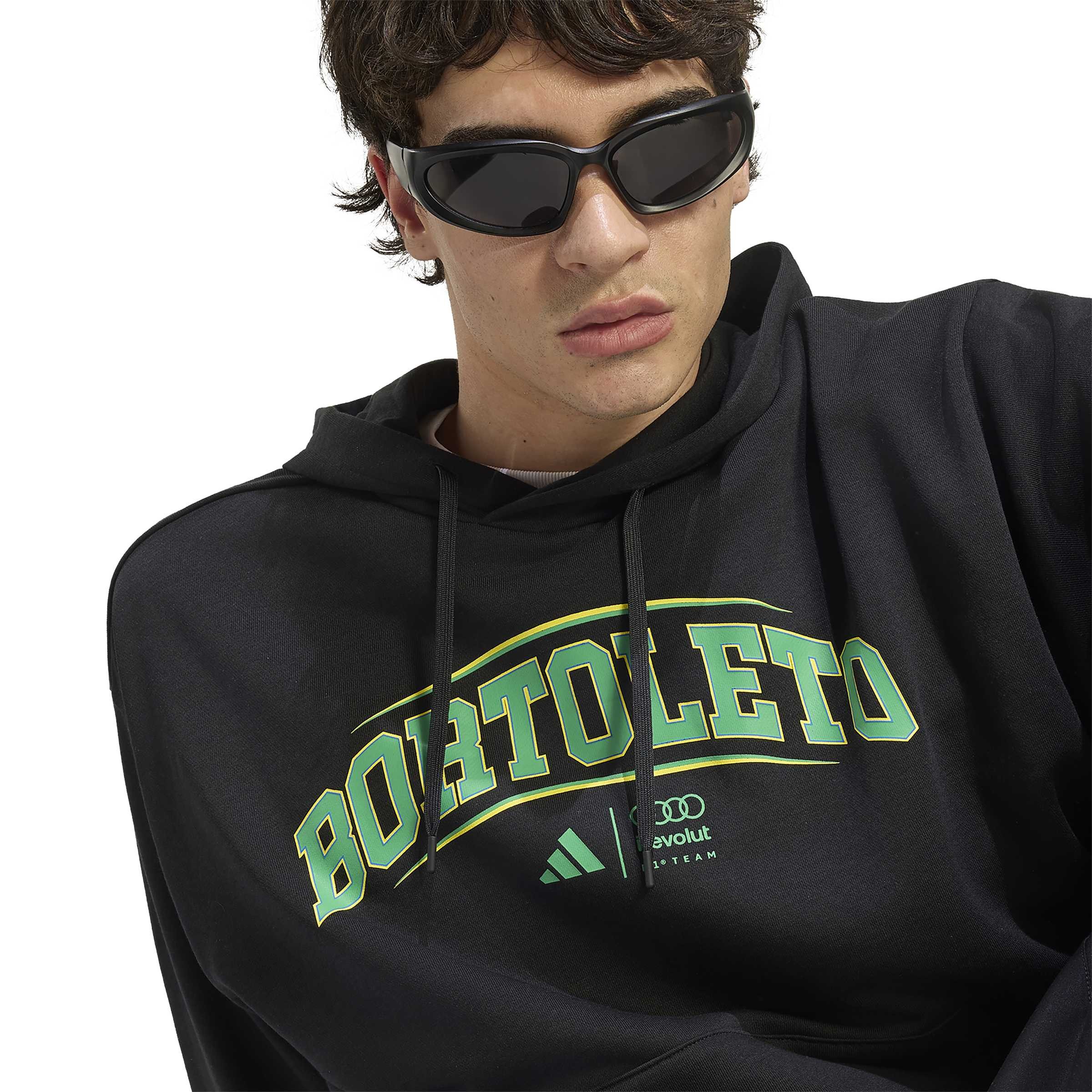 Original Audi Formel 1 Fan Hoodie Bortoleto III Herren, schwarz