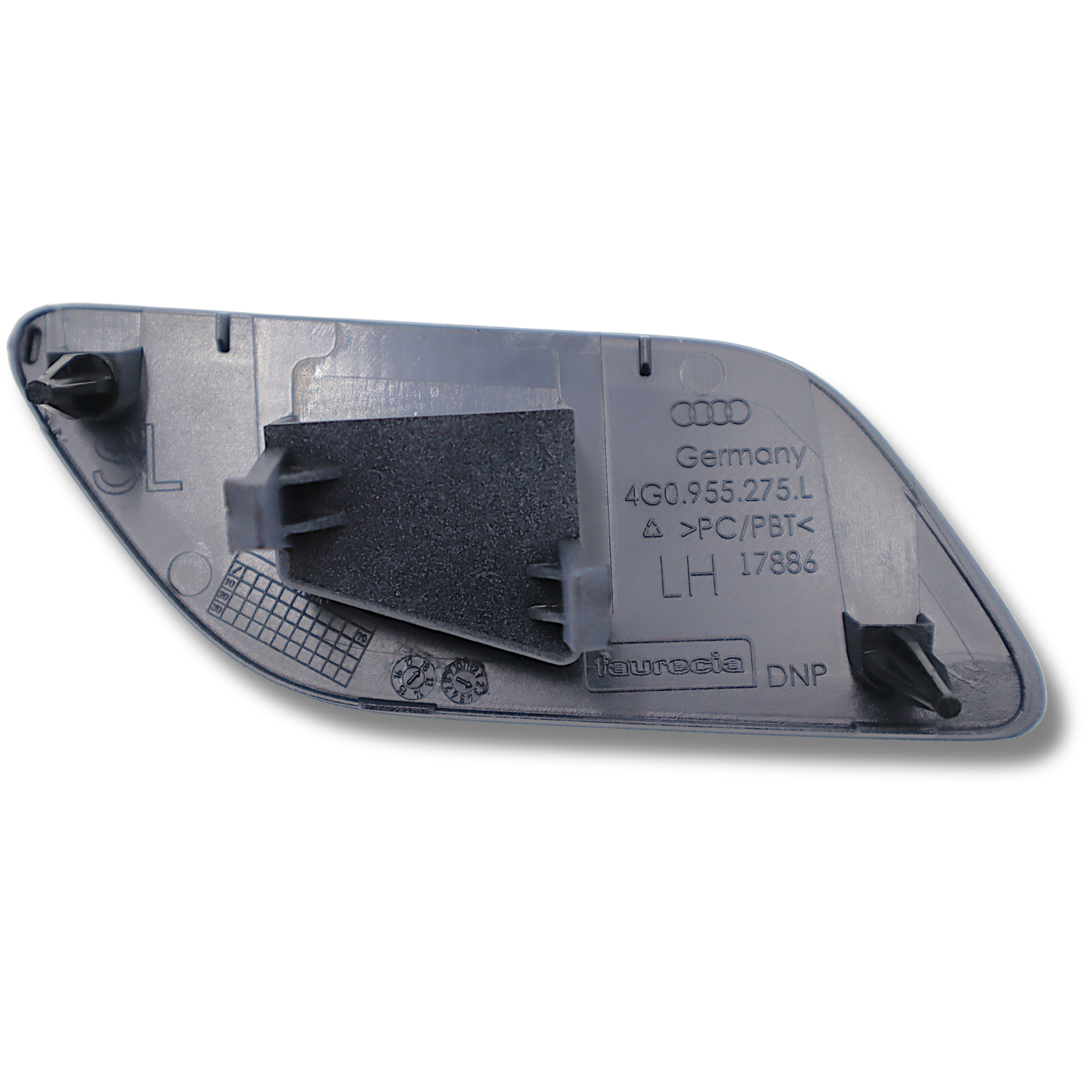 Original Audi A6 Abdeckkappe Scheinwerferwaschanlage Kappe Stossfänger grundiert links vorne