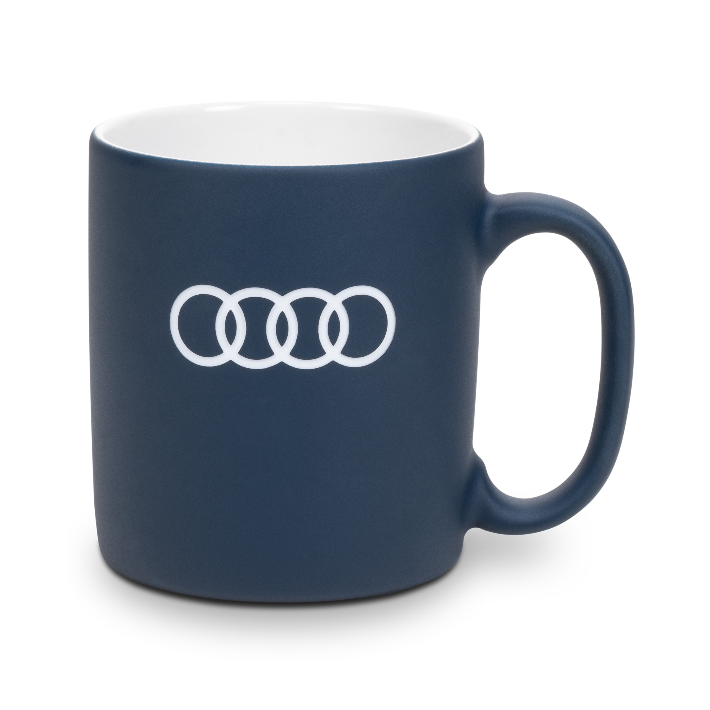Original Audi Tasse dunkelblau, Porzellantasse Cafe Becher Audi Ringe