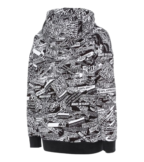 Original Porsche Motorsport Fanwear Hoodie, Unisex, schwarz-weiß - WAP166-Konfig