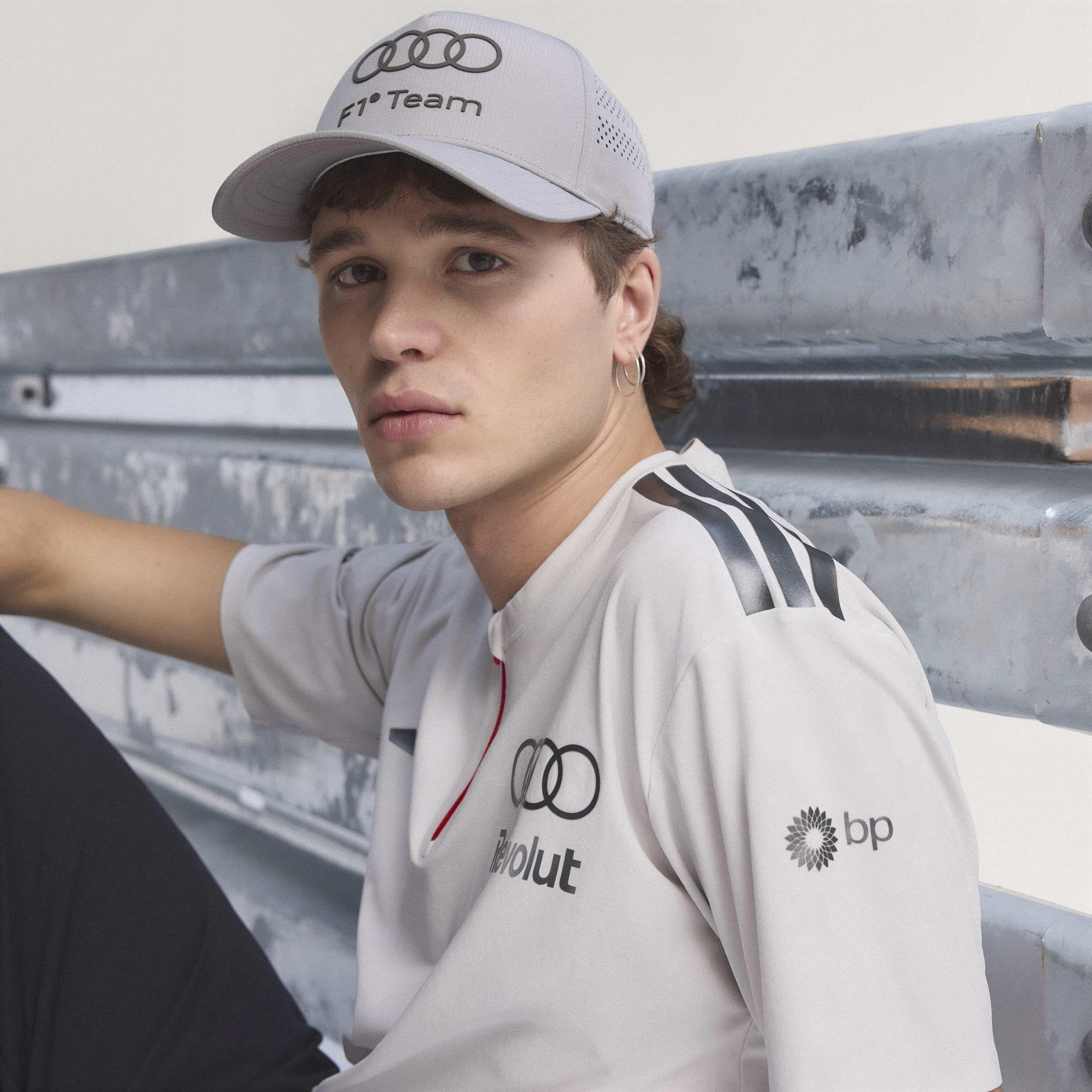 Original Audi Formel 1 Fan Polo kurzarm Herren, weiß - 313260250-Konfig