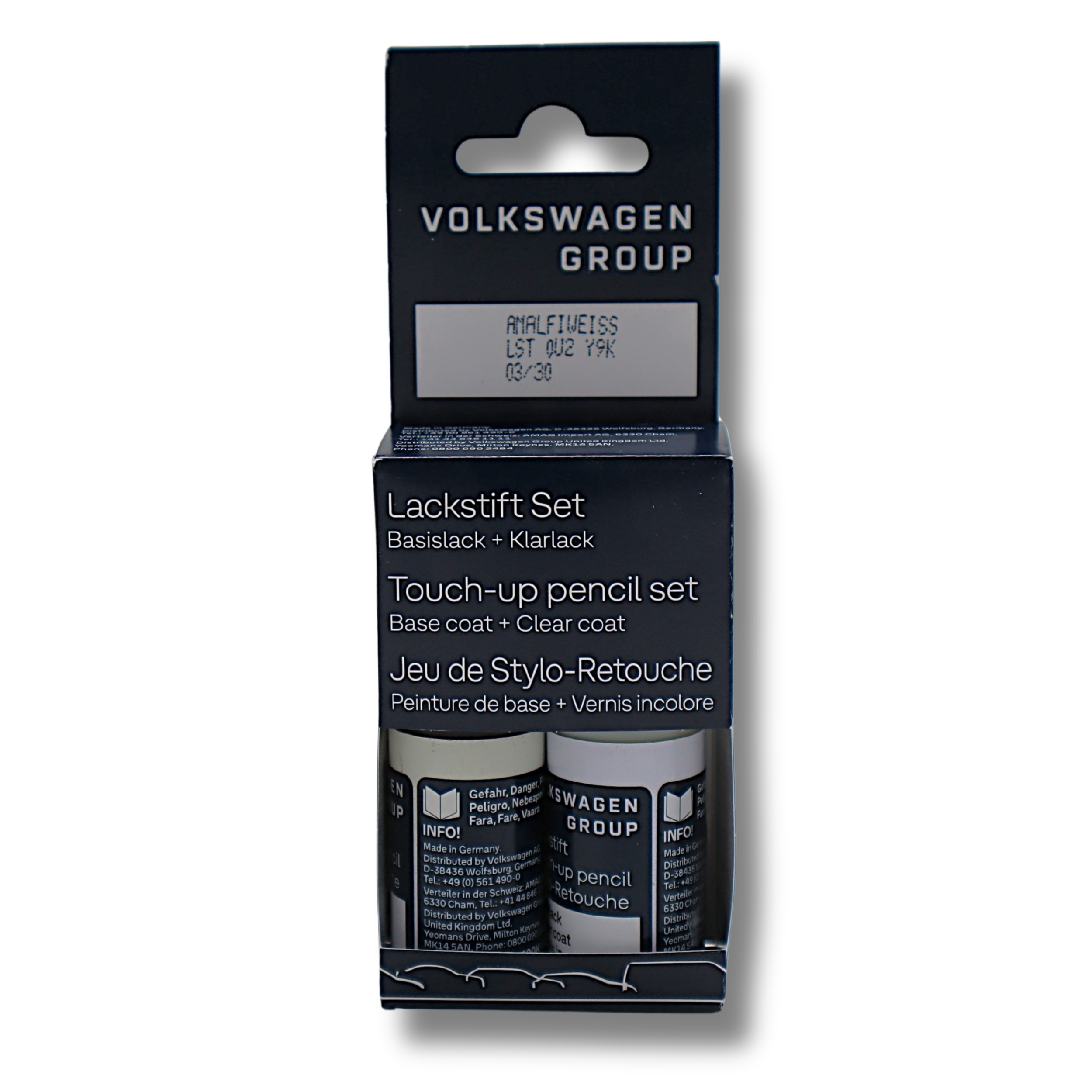 Original Audi VW SEAT Škoda Lackstiftset LY9K weiss – LST0U2Y9K