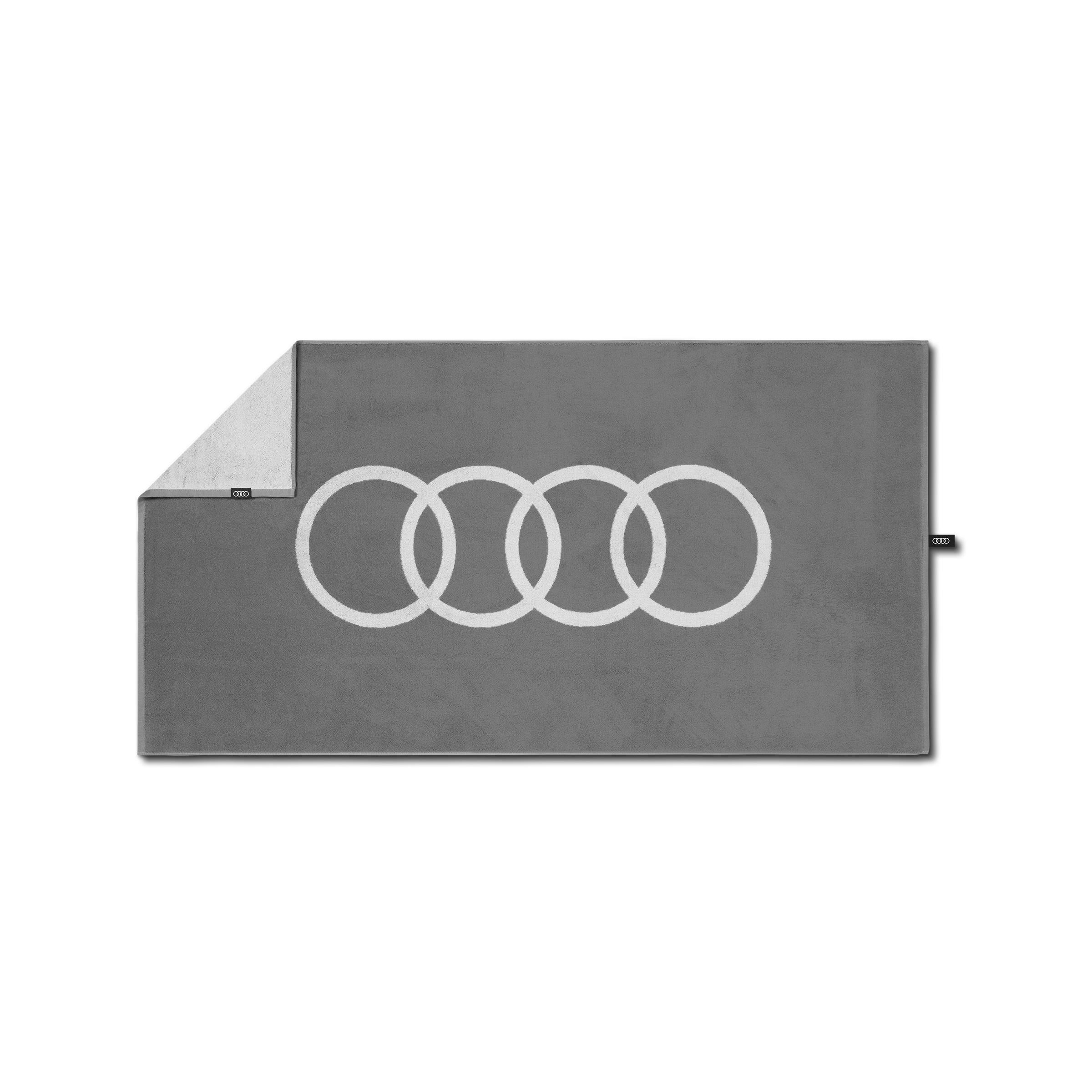 Original Audi Handtuch, hellgrau, 50x100cm Badehandtuch Badetuch