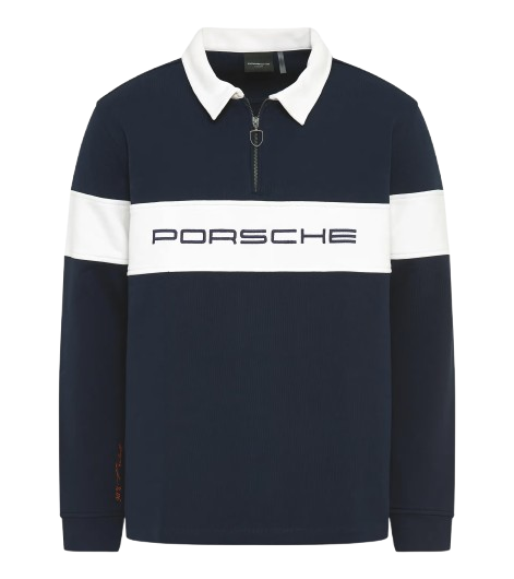 Original Porsche Rugby Shirt Retro Pullover, Unisex - , dunkelblau WAP813-Konfig