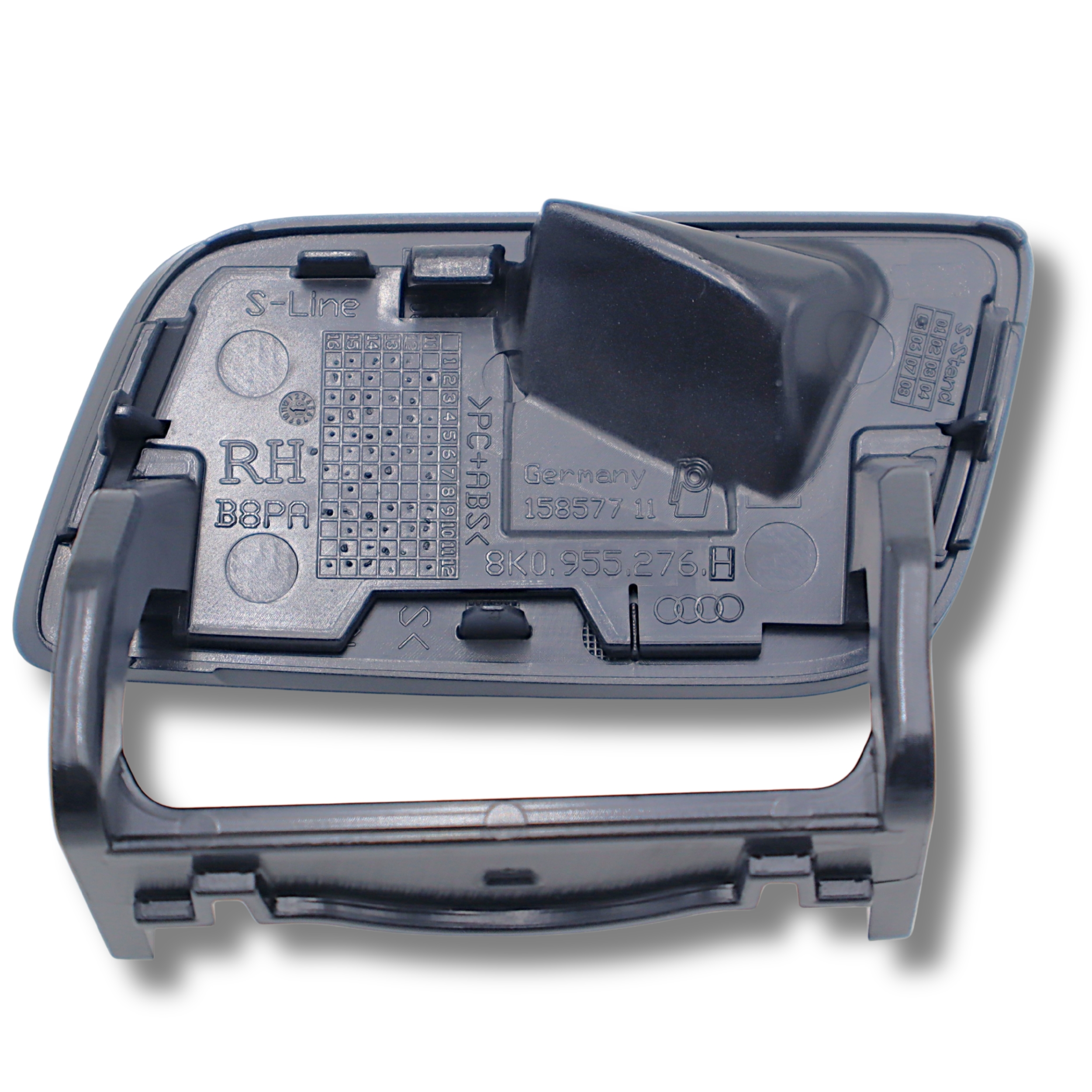 Original Audi A4 Abdeckkappe Scheinwerferwaschanlage Stossfänger Kappe vorne rechts grundiert