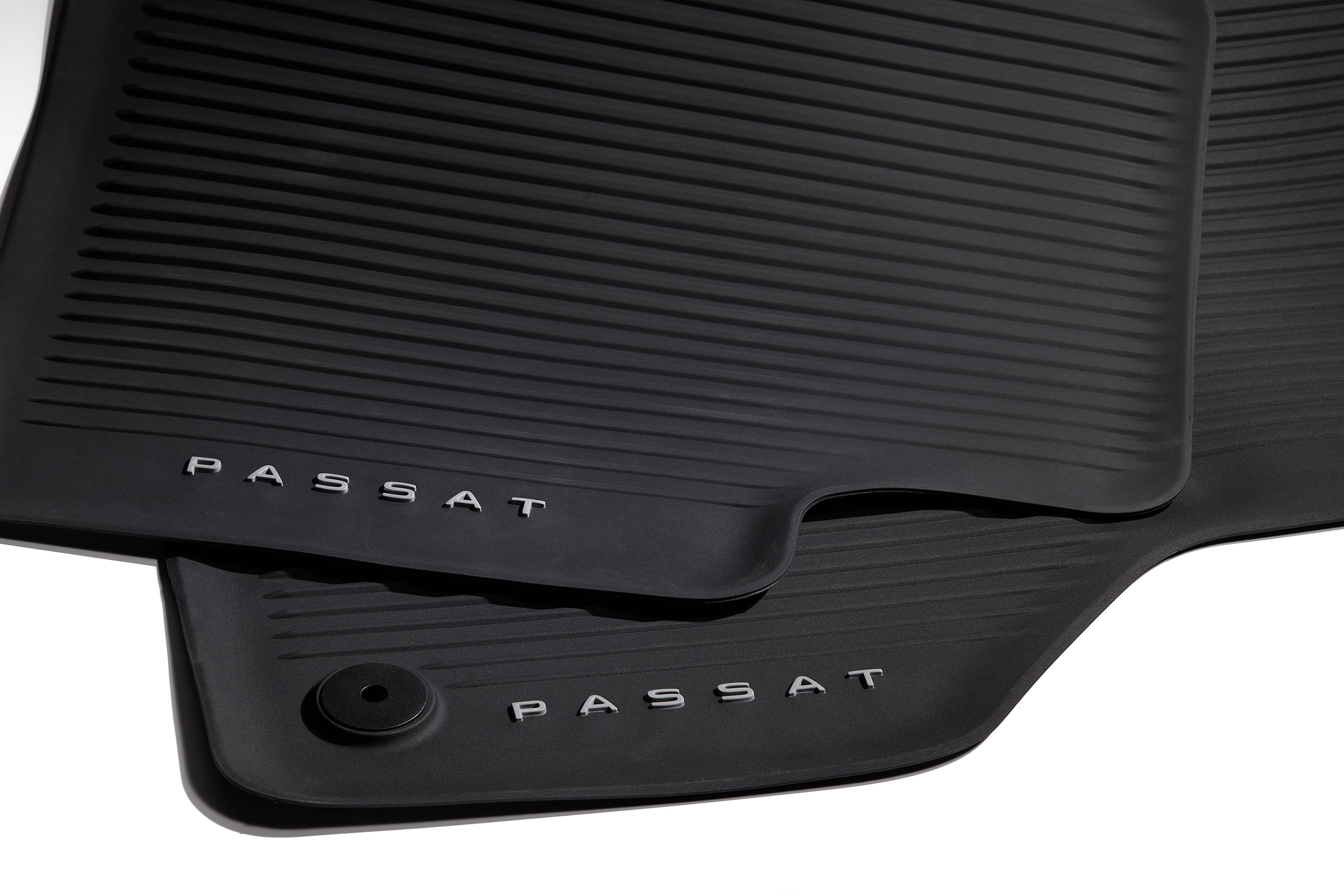 Original VW Passat Allwetterfußmatten vorne und hinten, titanschwarz