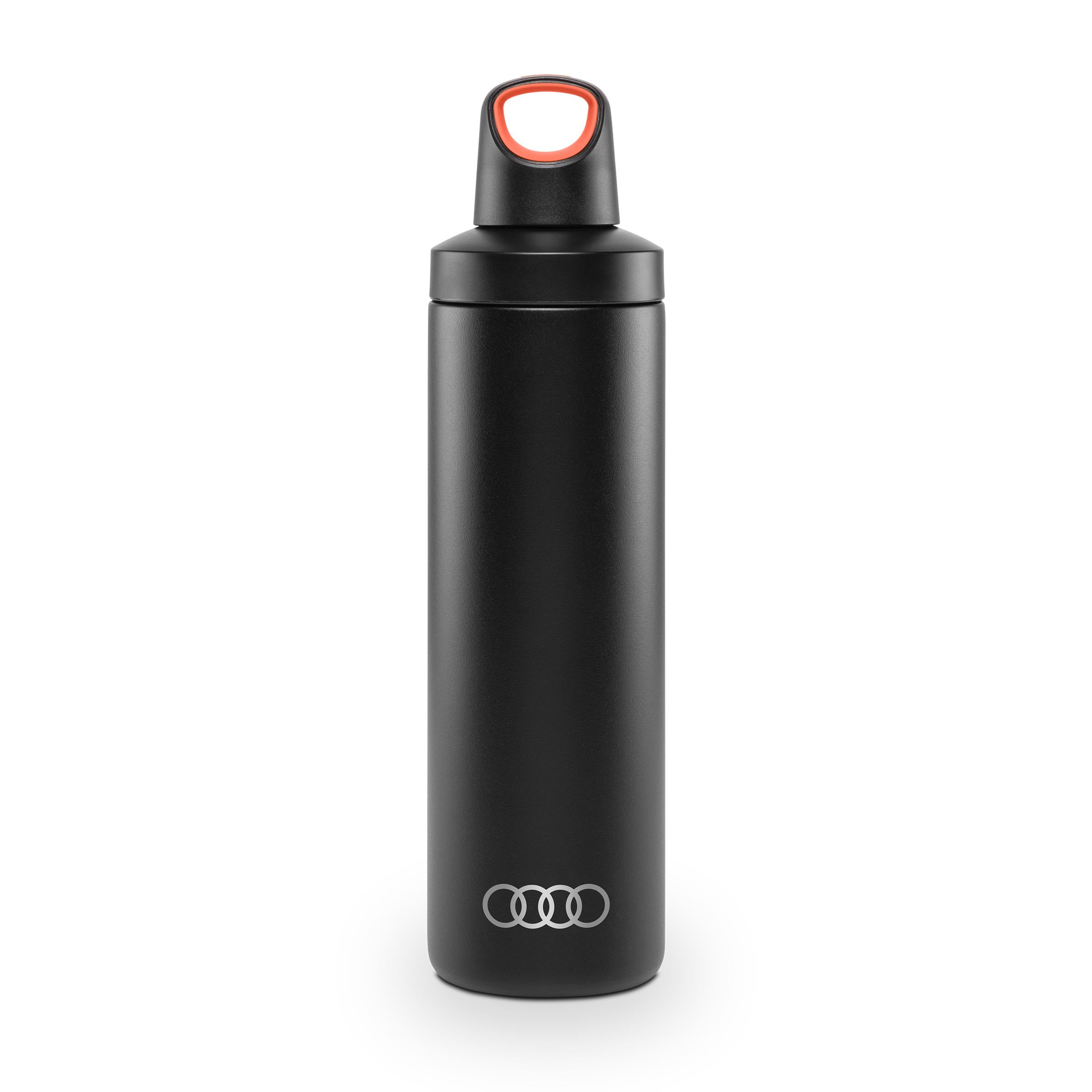 Original Audi Wasserflasche, isoliert, schwarz