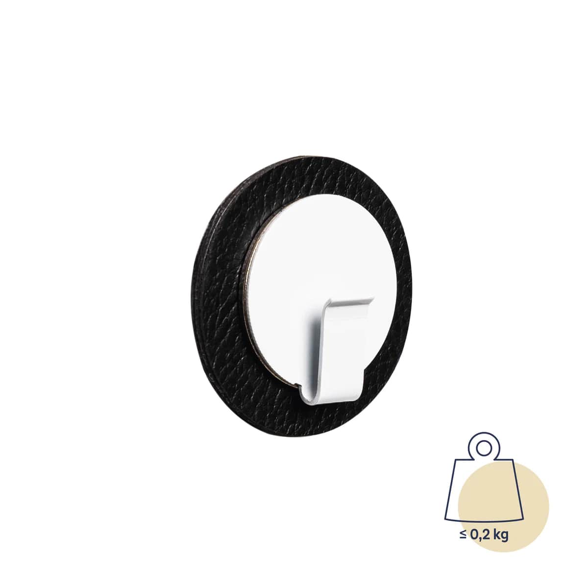 Silwy Magnet-Haken CLEVER WHITE inkl. Metall-Nano-Gel-Pad BLACK
