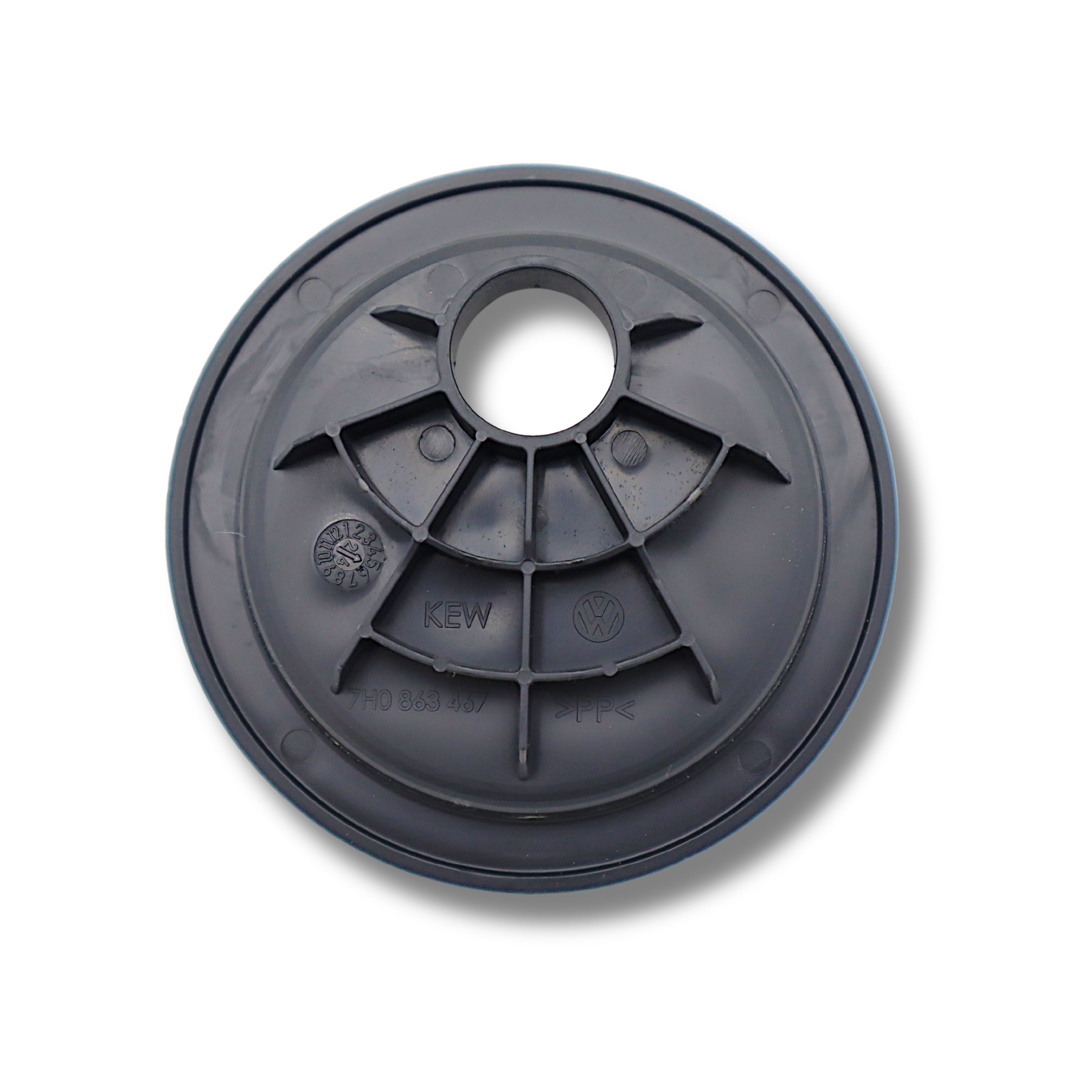 Original VW Campmobil Transporter Aufnahme für Verzurröse, satinschwarz Ladegutsicherung Bodenblech