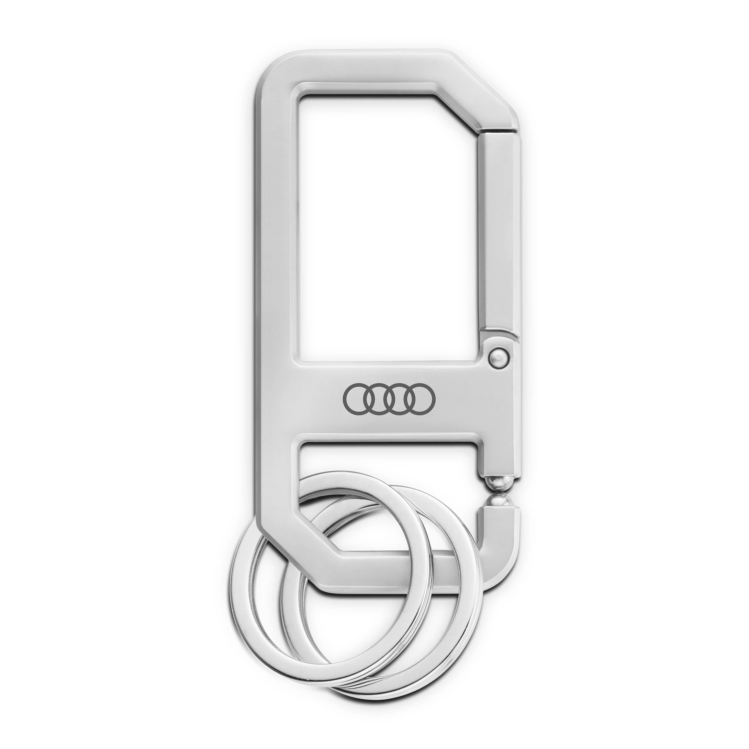 Original Audi Schlüsselanhänger Karabiner, silber