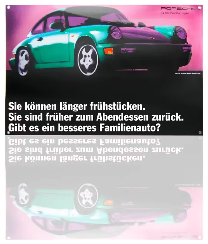 Porsche Classic Emailleschild 964