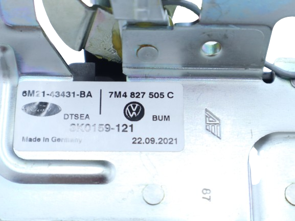 Original VW Seat Heckklappenschloss innen