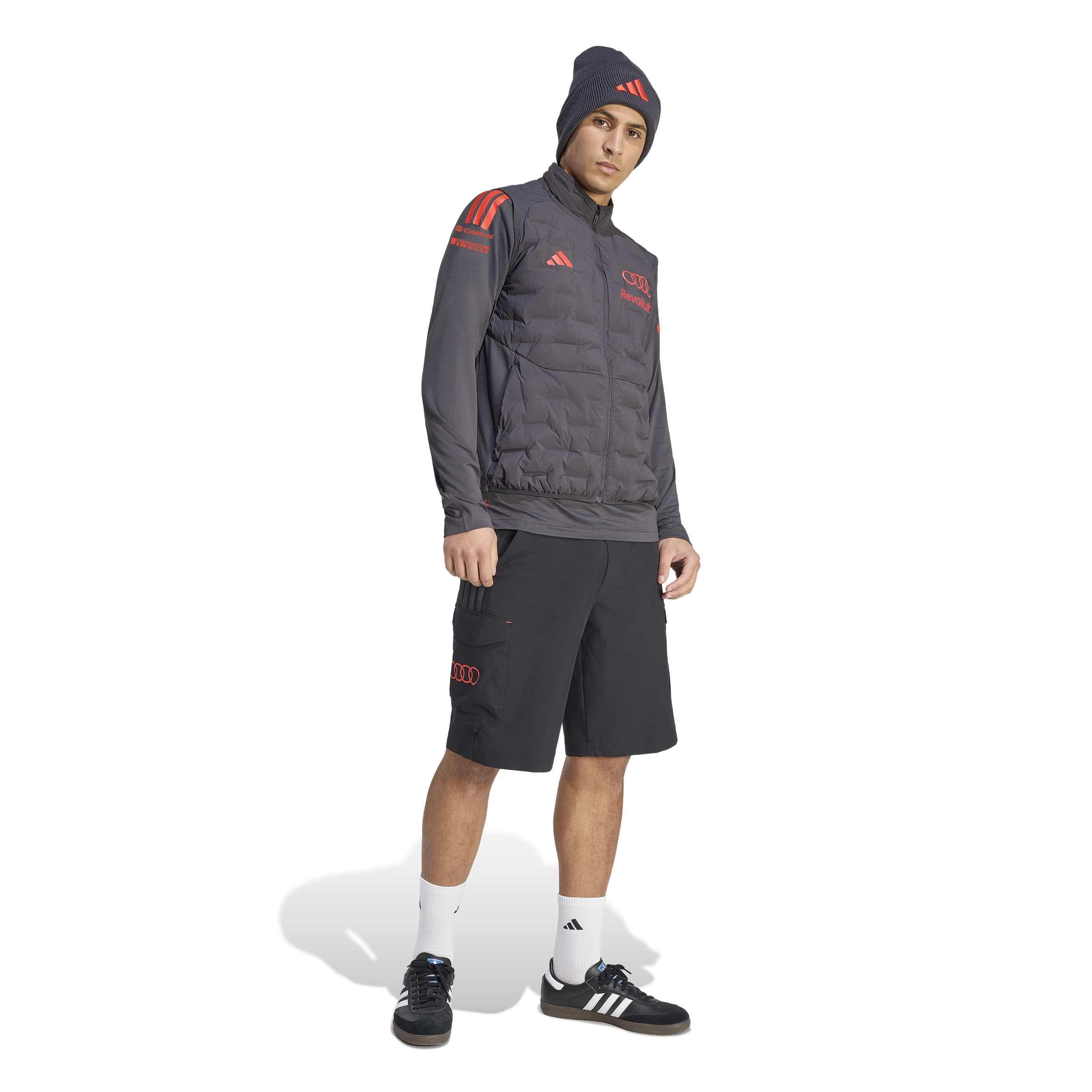 Original Audi Formel 1 Mechanics Paddet Vest, Herren, schwarz-grau 31326033-4