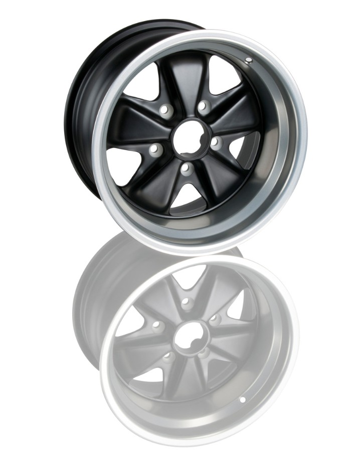 Original Porsche Lochscheibenrad Leichtmetall 6Jx15 ET36, Felgenstern schwarz - 91136102013