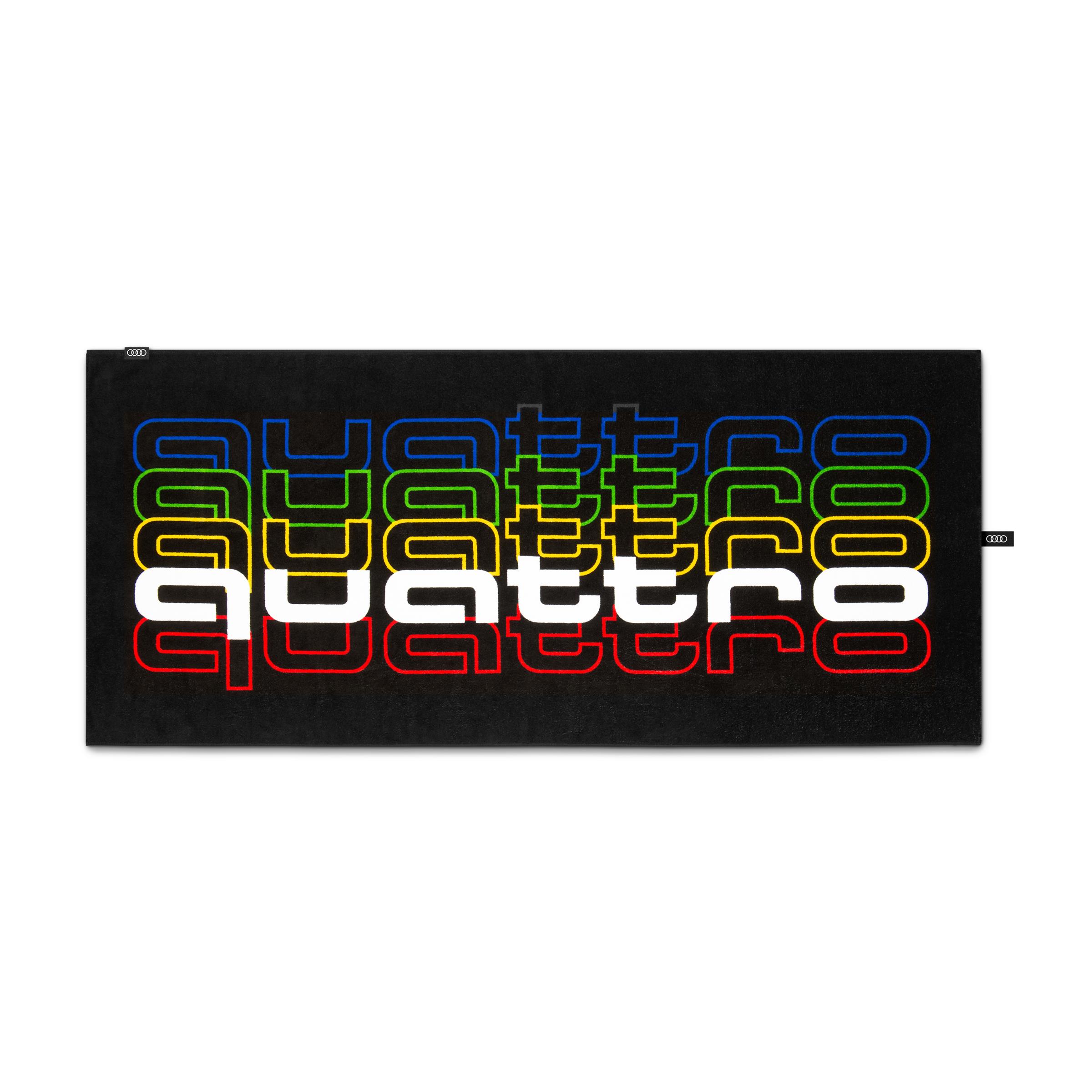Original Audi quattro pulse Strandlaken, schwarz