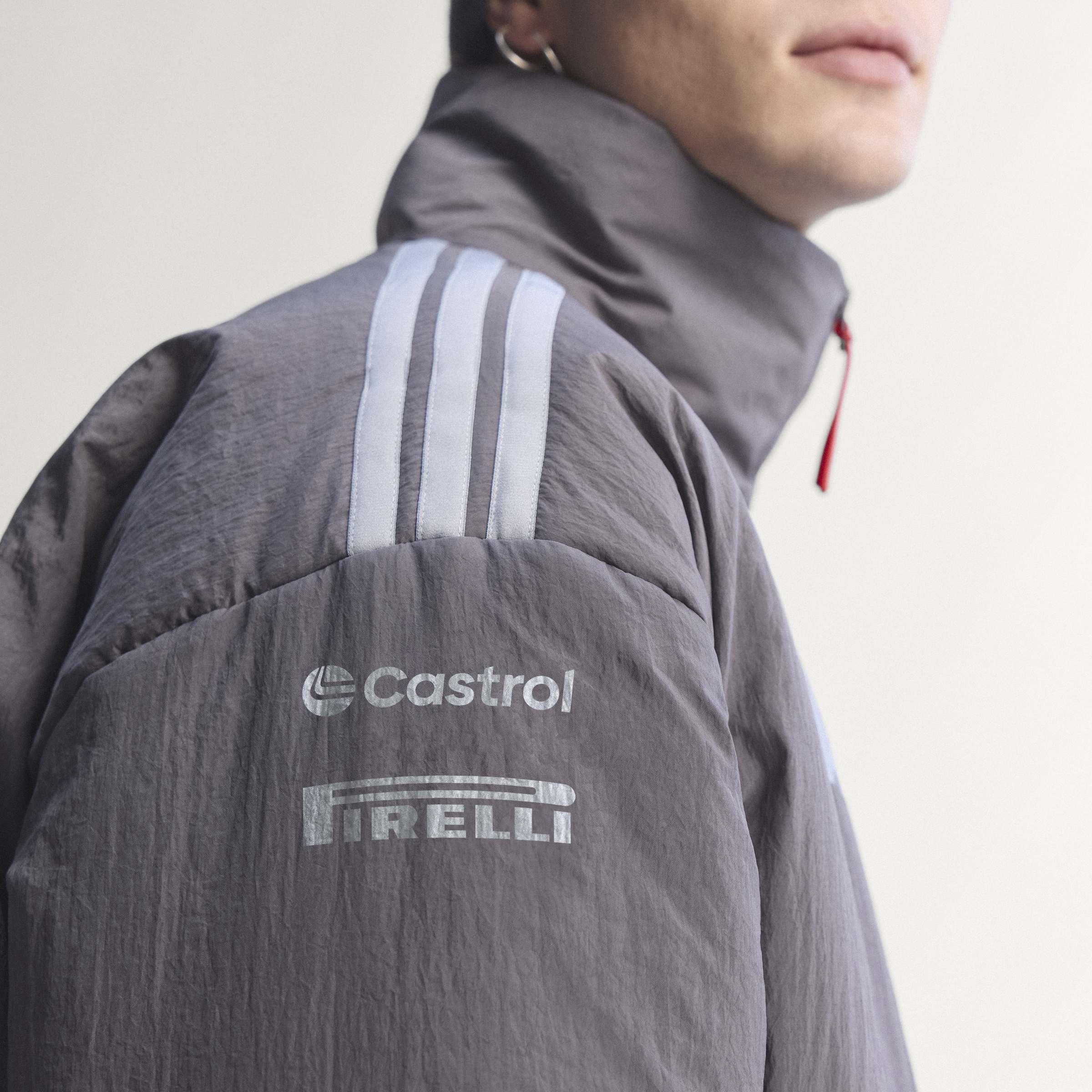 Original Audi Formel 1 Engineers Padded Jacket grau, Herren - 31326024-Konfig