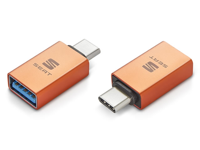 Original Seat Adapter USB-C auf USB 3.1, orange USB C Ladeadapter 