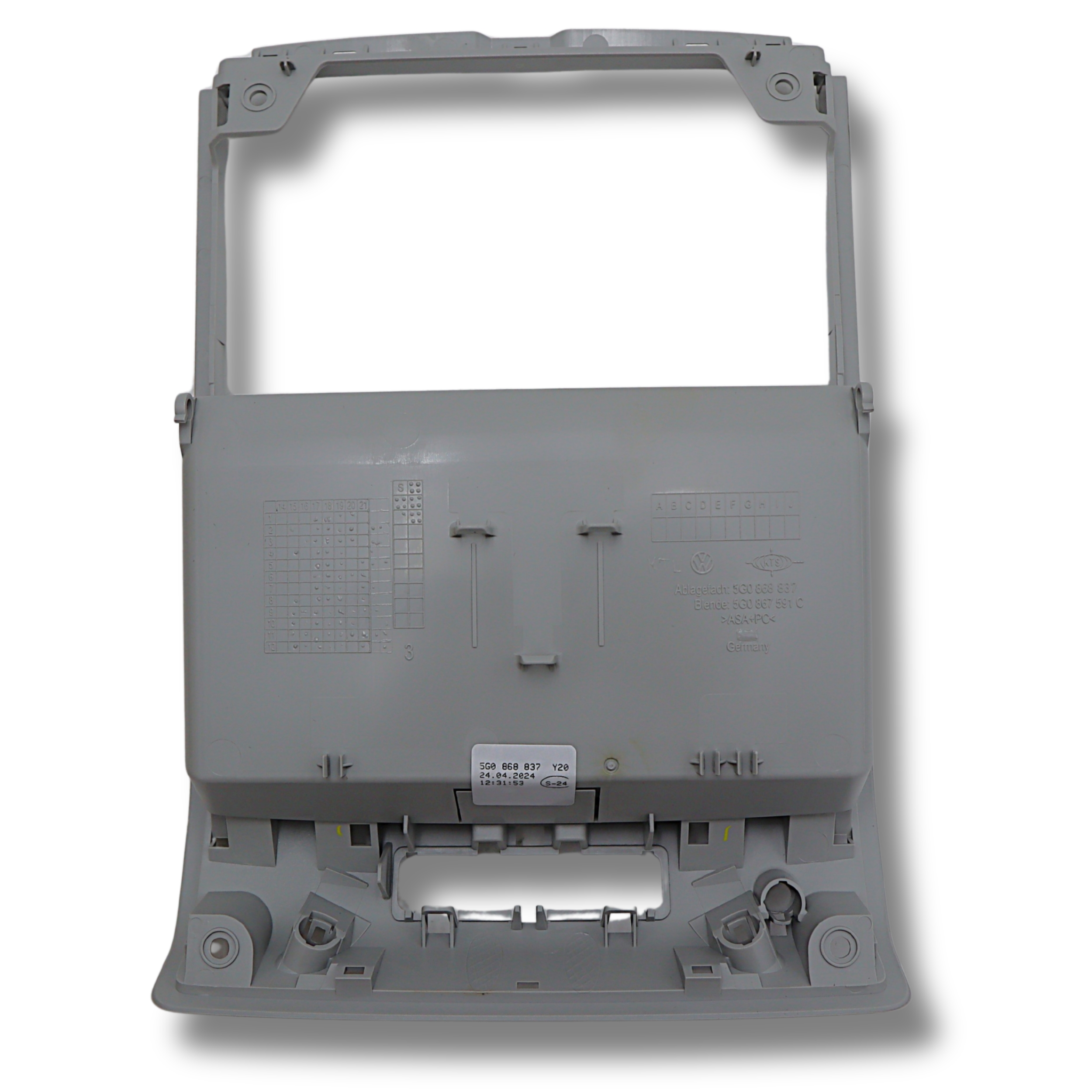 Original VW Golf e-Golf Golf Sportsvan Ablage Dachhimmel Aufbewahrung, perlgrau