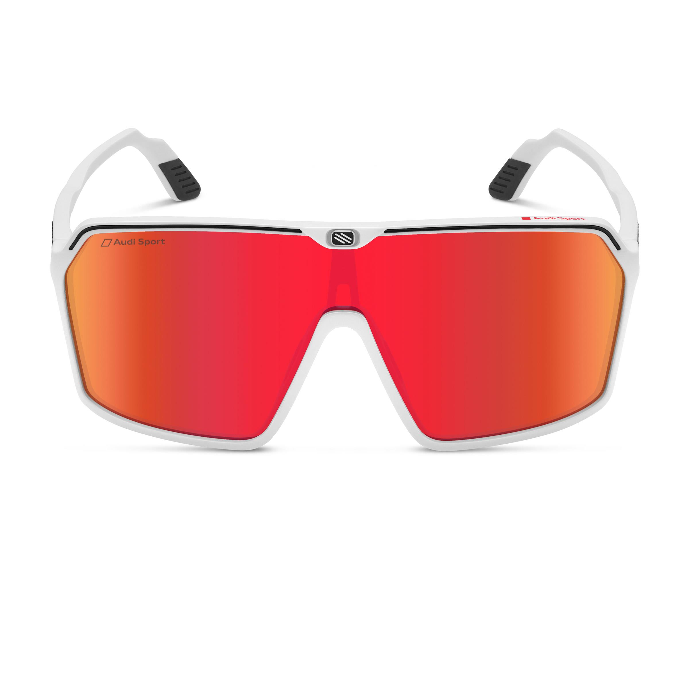 Original Audi Sport Sonnenbrille verspiegelt, weiß rot
