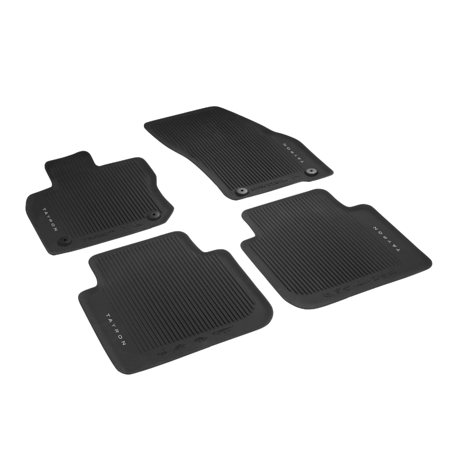 Original VW Tayron Satz Allwetterfußmatten Set Gummimatten vorne & hinten mit Druckknopf-Befestigung