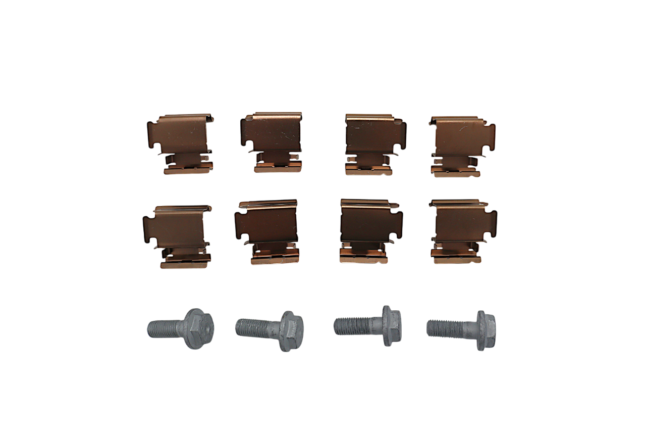 Original VW Crafter Satz Befestigungsteile für Scheibenbremsbeläge hinten