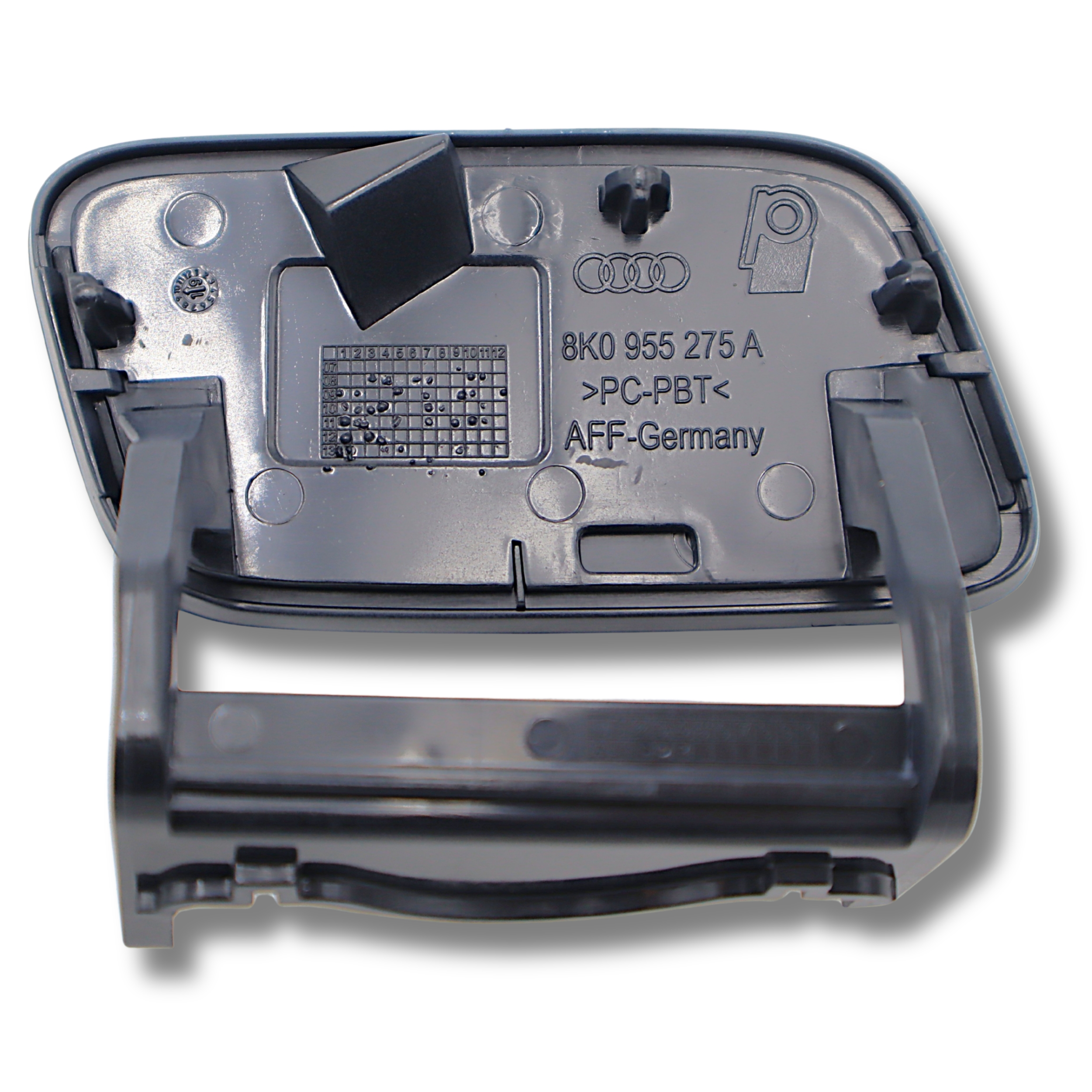 Original Audi A4 Abdeckkappe Scheinwerferwaschanlage Stossfänger Kappe vorne links grundiert